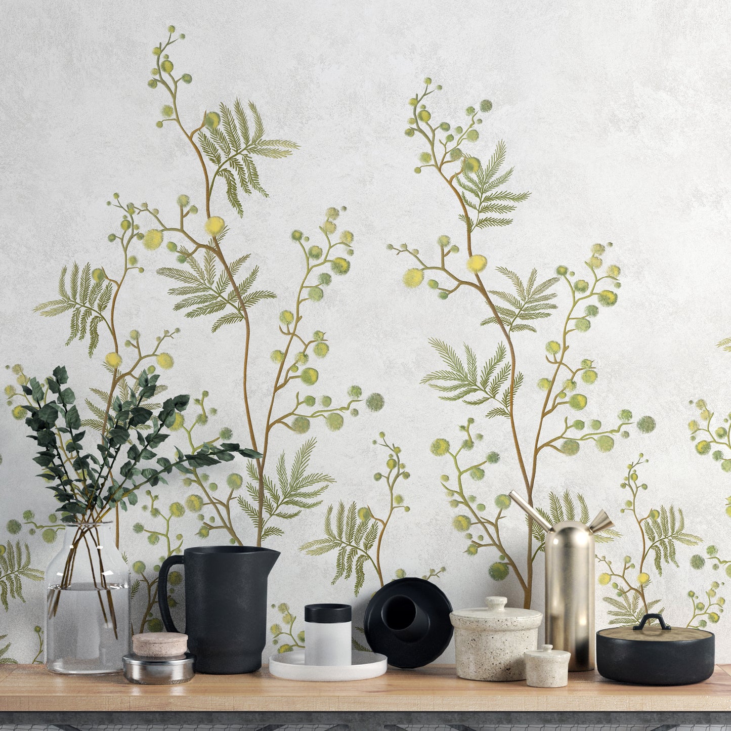 Yellow Flower Decorative Wallpaper Mural