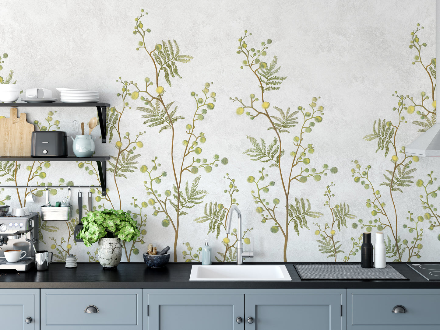 Yellow Flower Decorative Wallpaper Mural