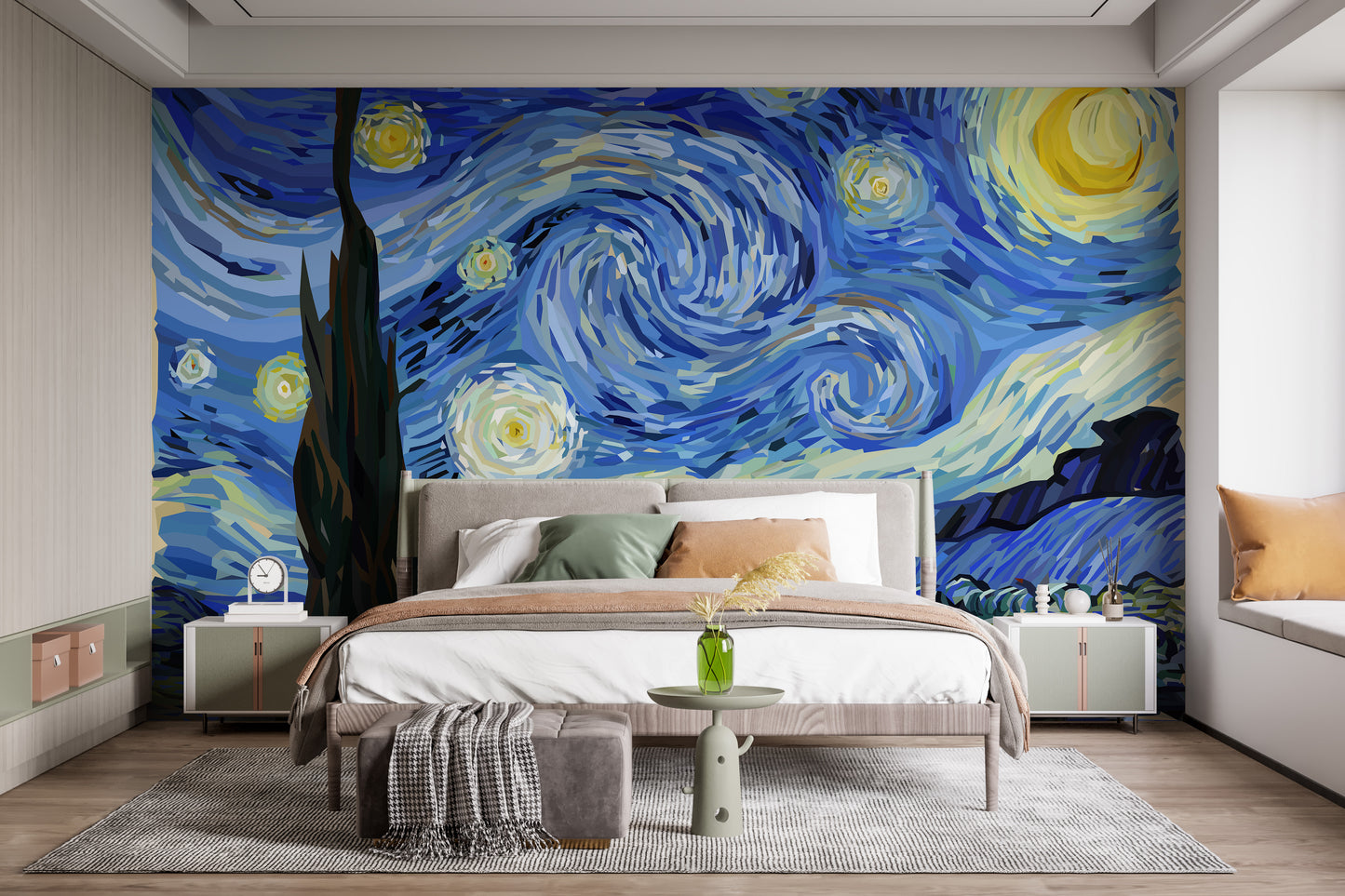 Starry Night Van Gogh Design Wallpaper Mural