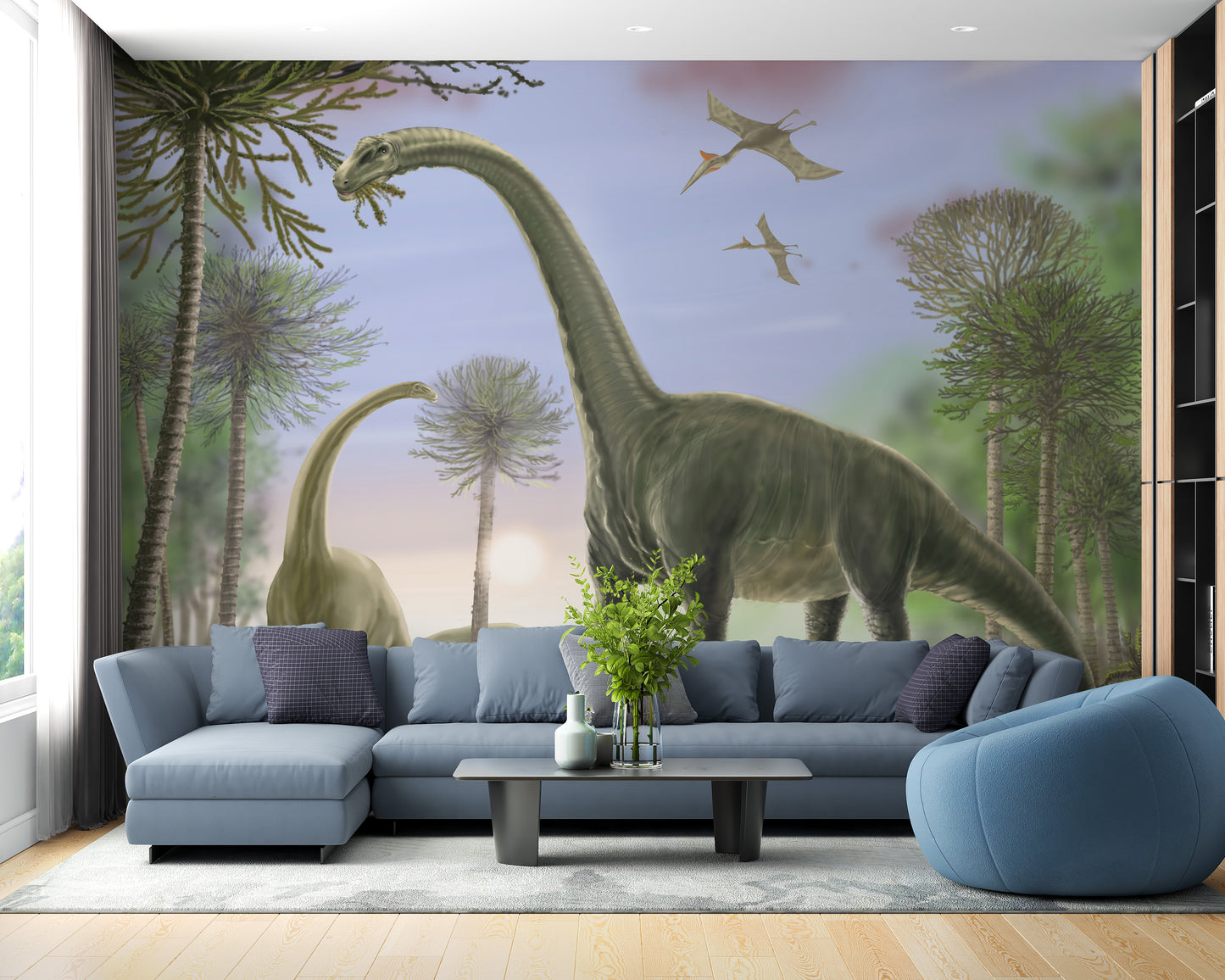 Animated Dinosaur Wallpaper Mural