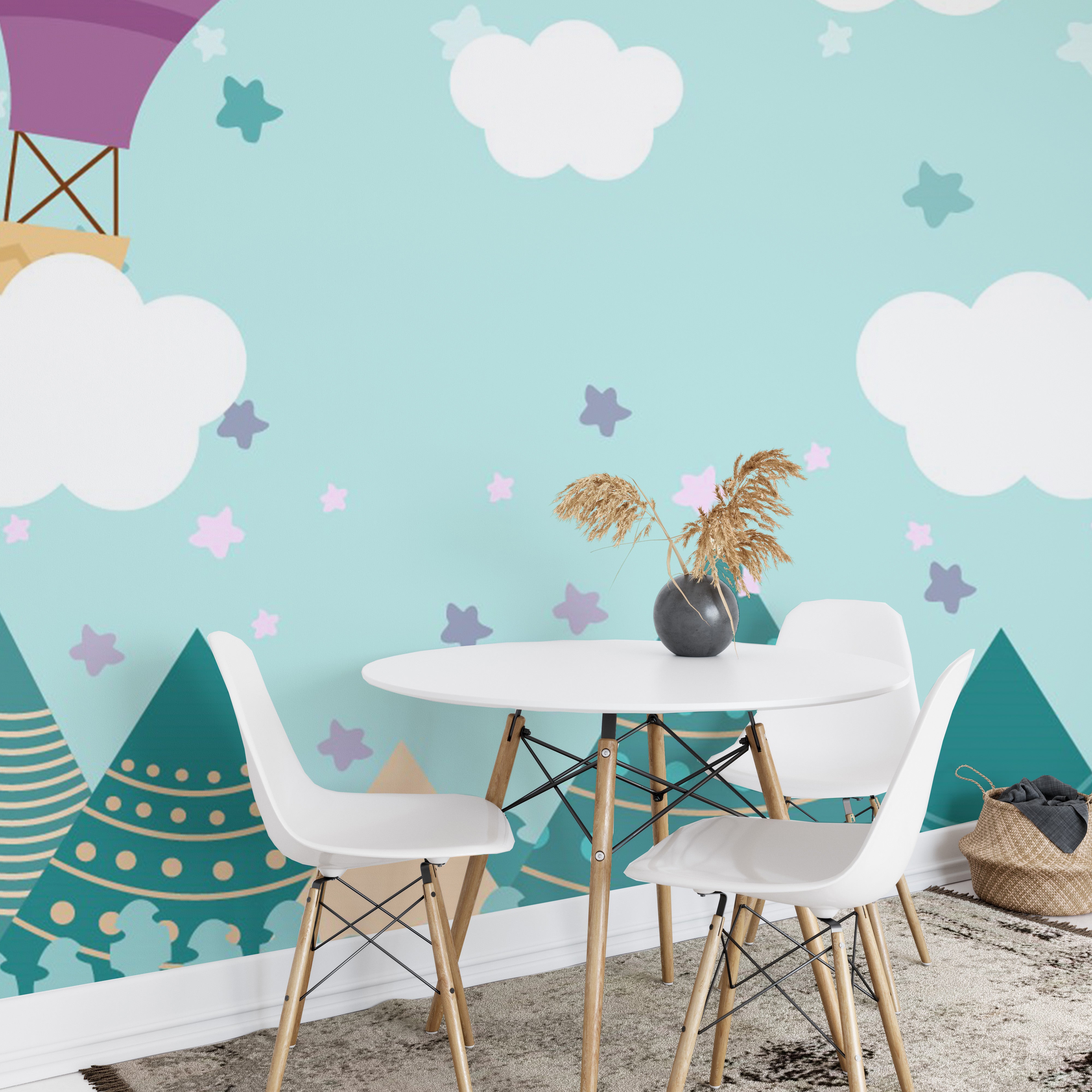 Hot Air Balloons Nursery Wallpaper Wall Mural - Giffywalls