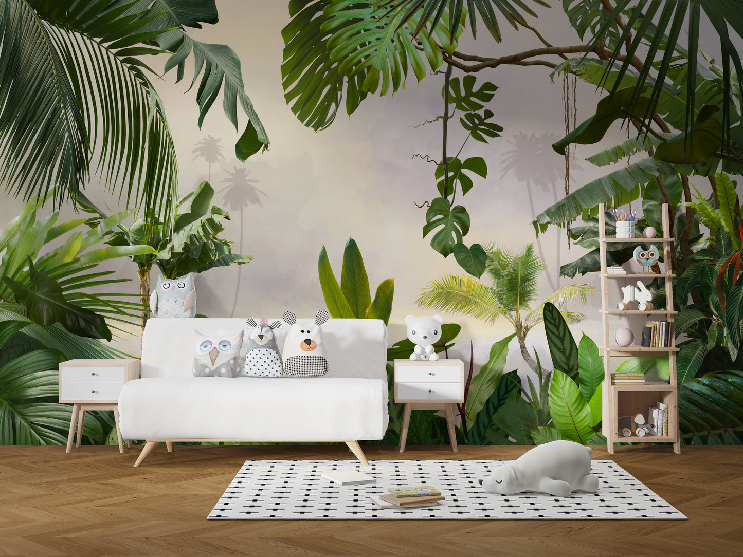 Green Tropical Forest Trees Wallpaper Murals