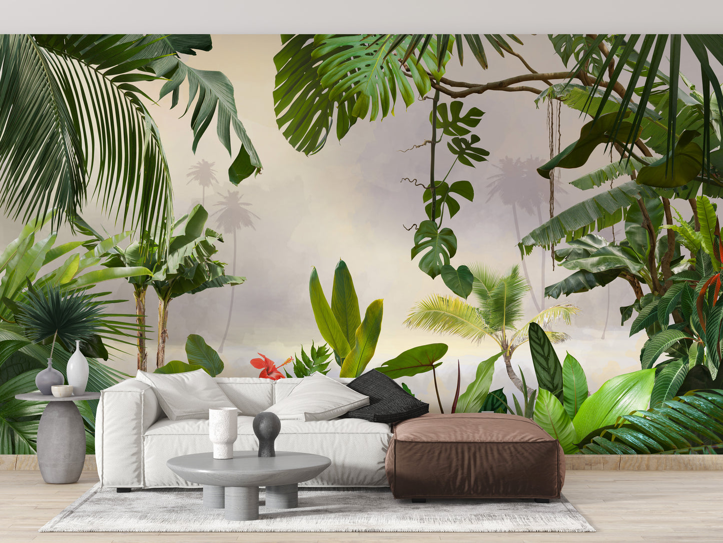 Green Tropical Forest Trees Wallpaper Murals