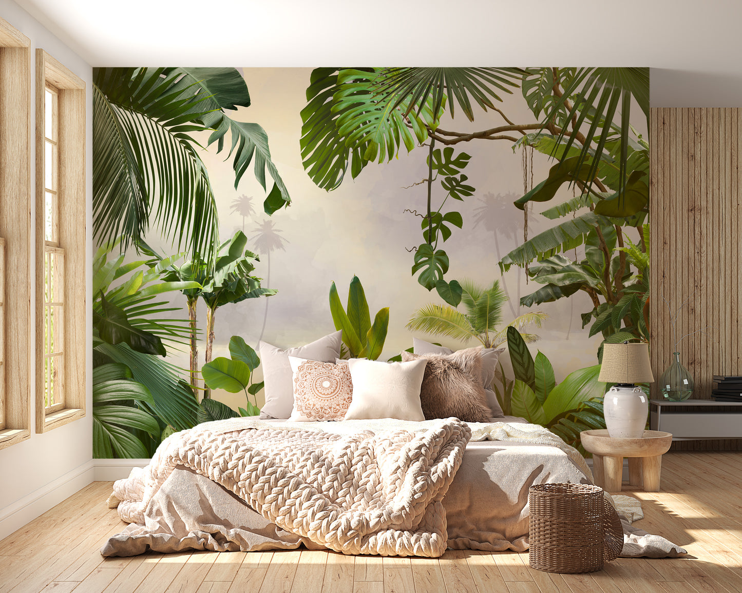 Green Tropical Forest Trees Wallpaper Murals