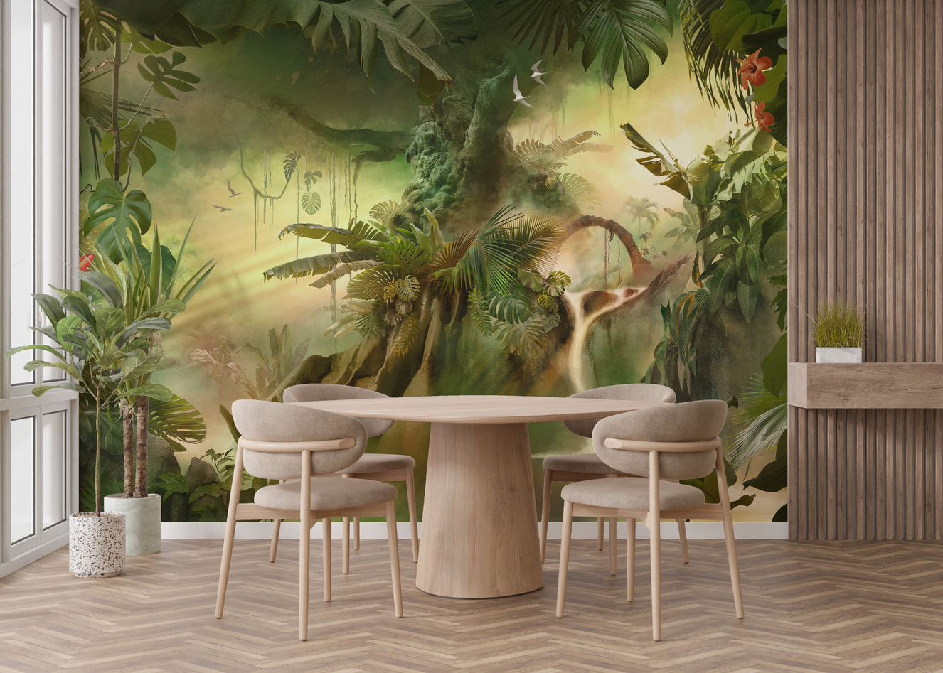 Dreamy forest wallpaper mural for walls
