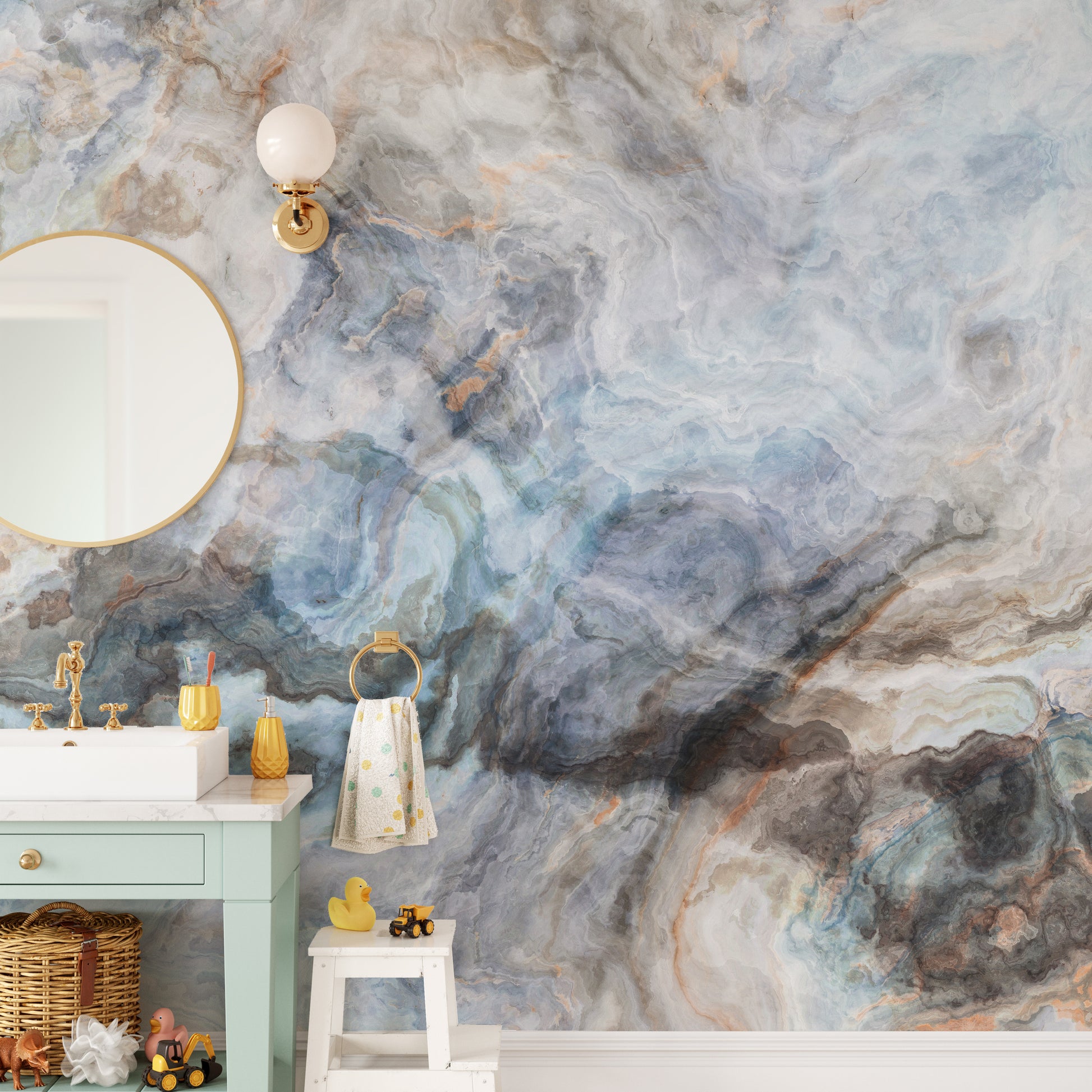 Peel & Stick Onyx Marble Texture Wallpaper