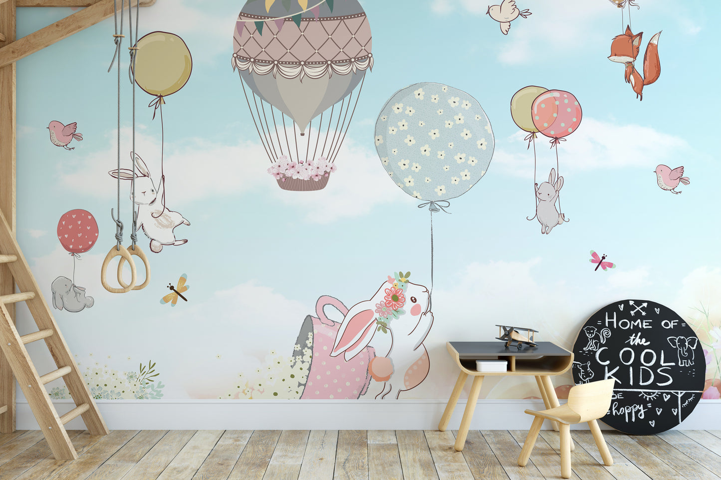 Dreamy Bunnies in Sky Wall Decor