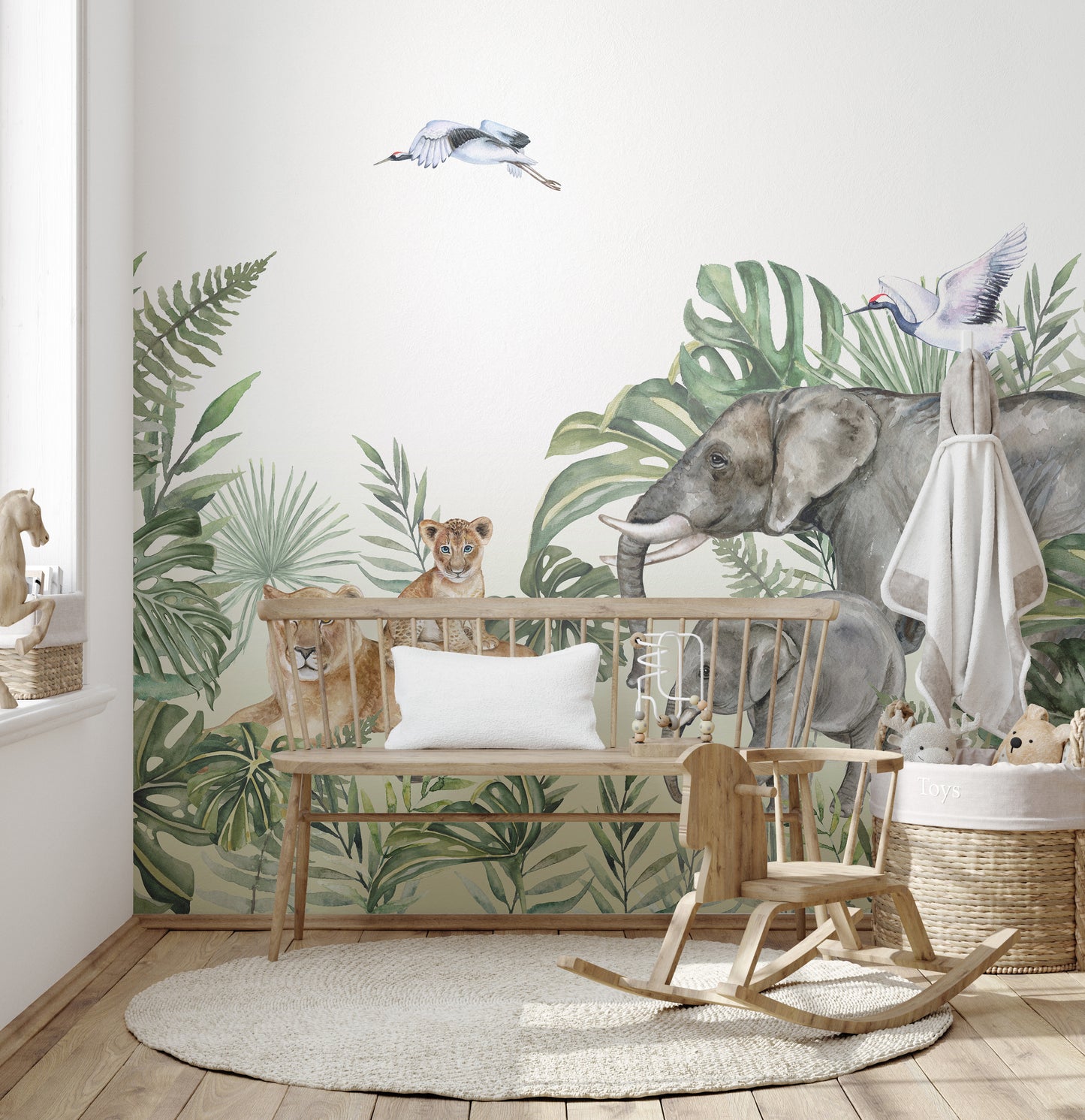 Exotic Animals Wallpaper Mural for Dining Walls