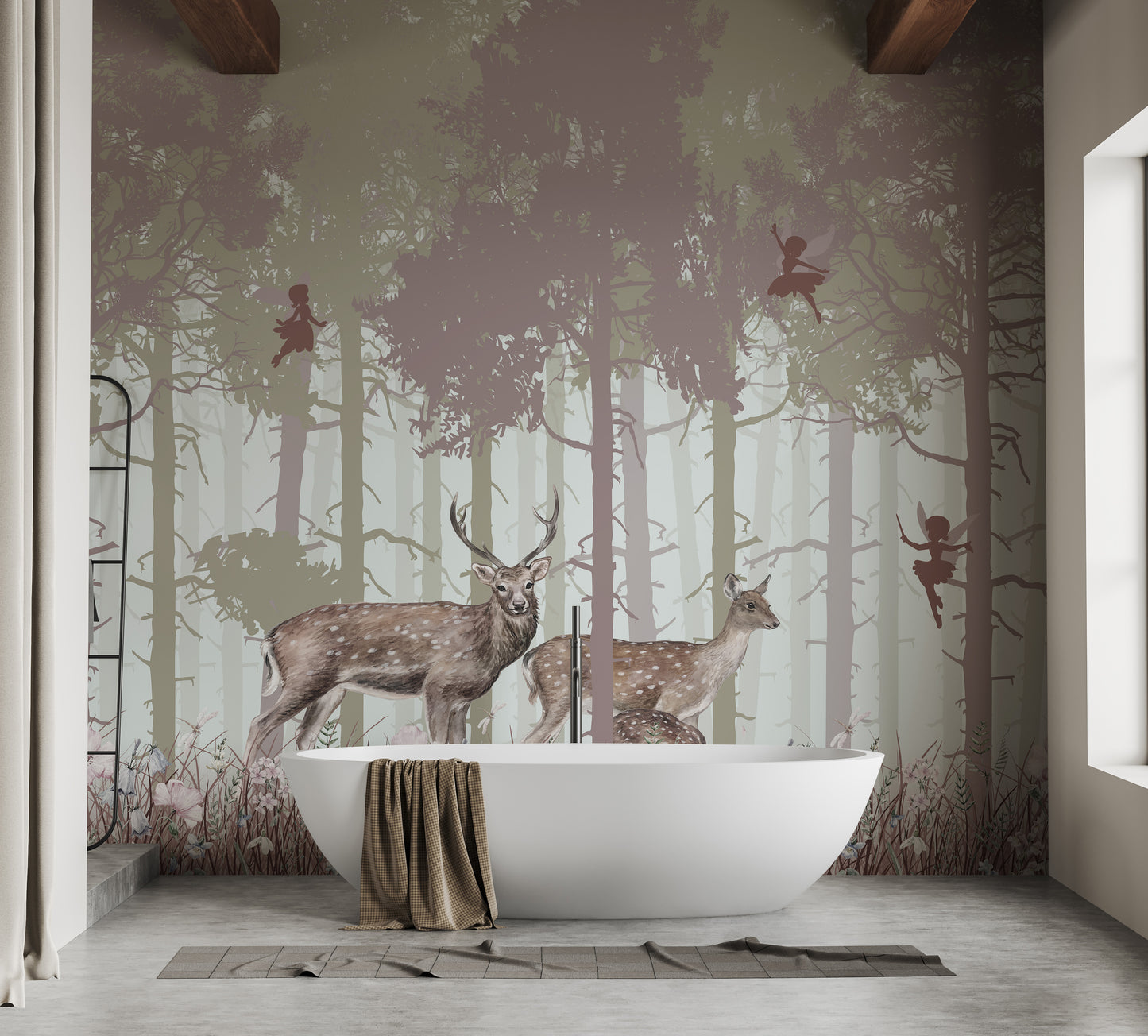 Surreal Fairies Wood Wallpaper Murals