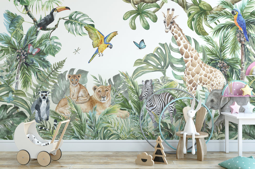 Animals Jungle Wallpaper for childs room