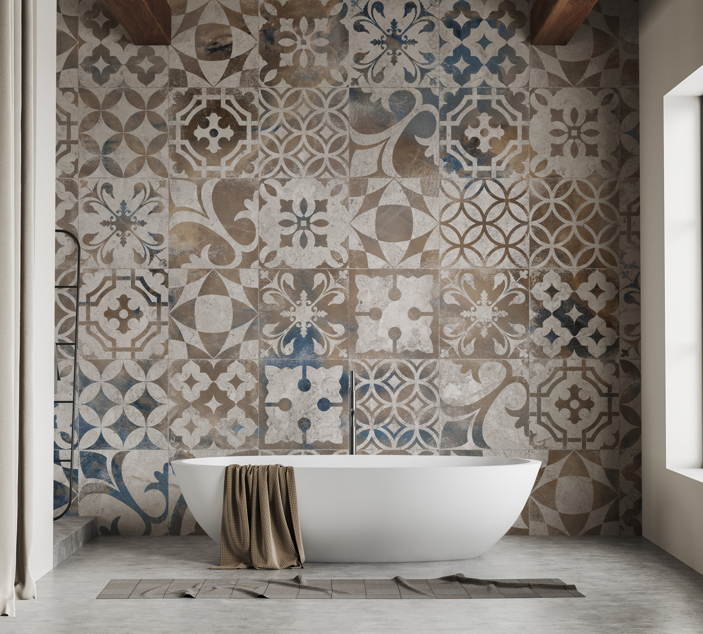 Retro Mosaic Tiles Wallpaper Murals