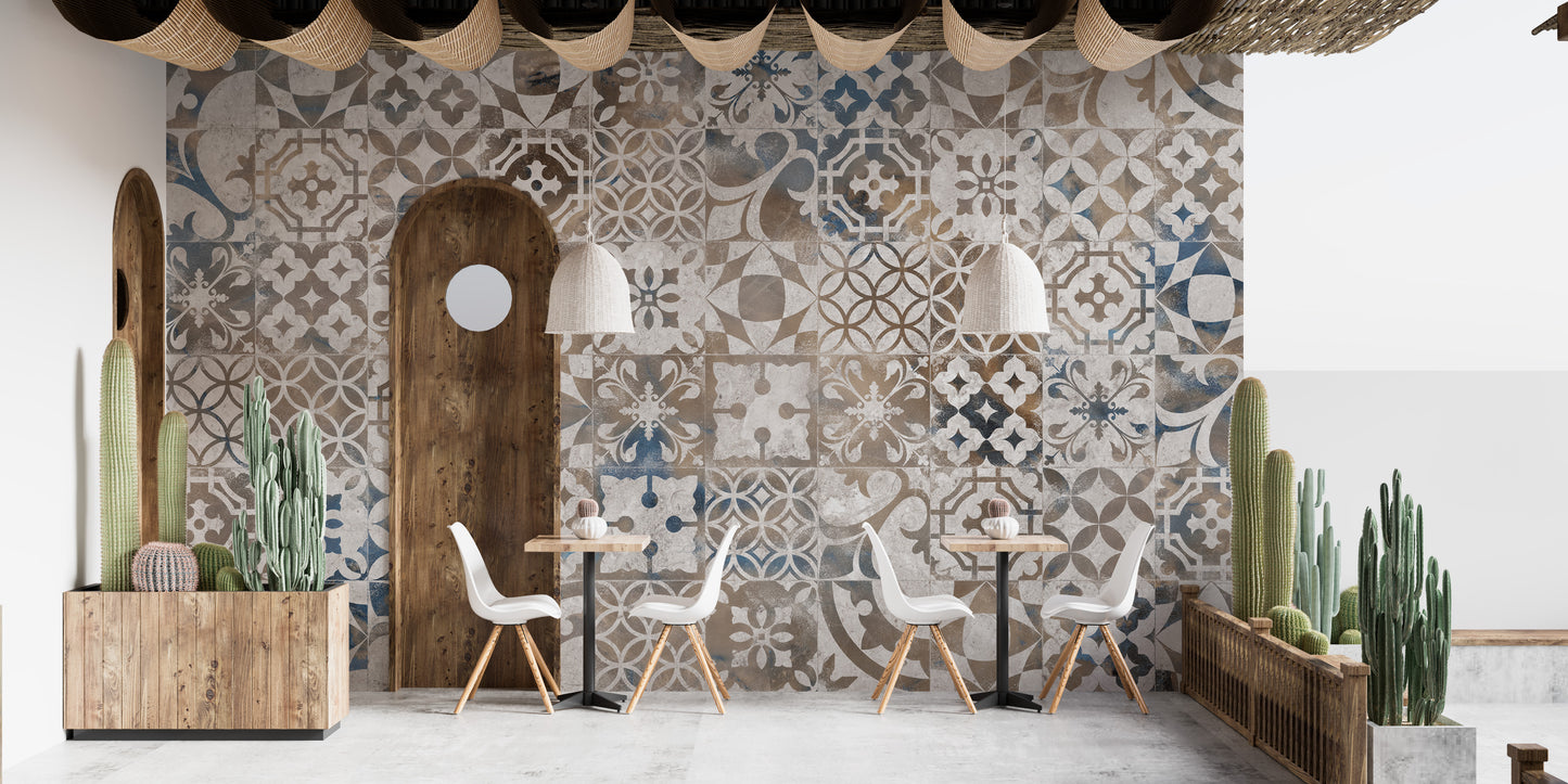 Retro Mosaic Tiles Wallpaper Murals