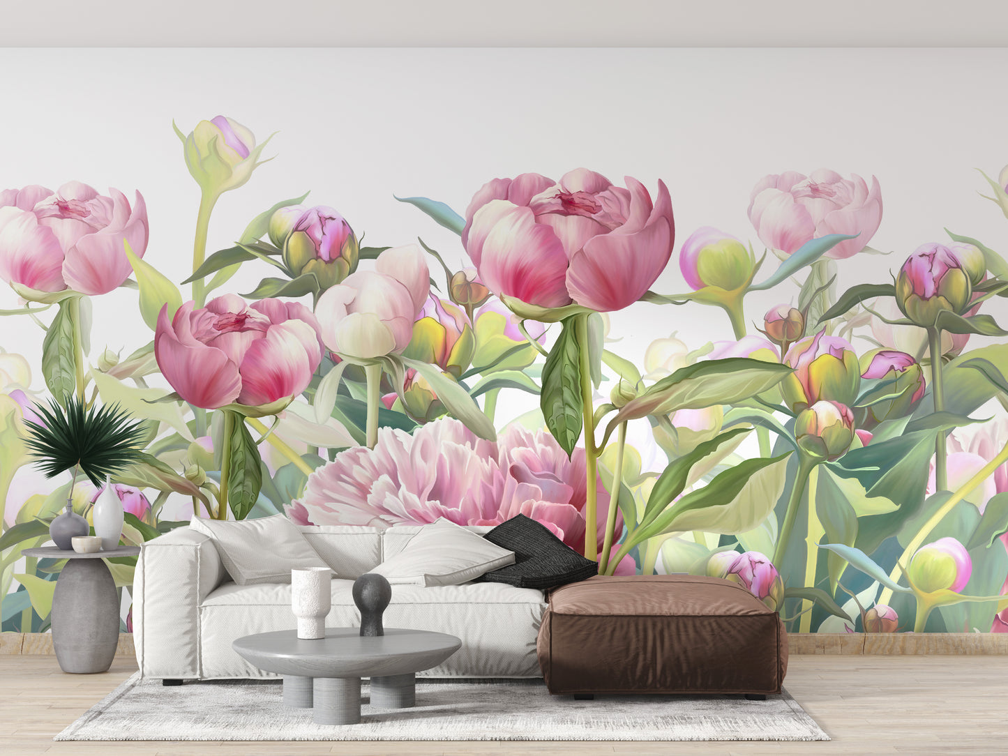 Delicate Peonies Wallpaper Murals