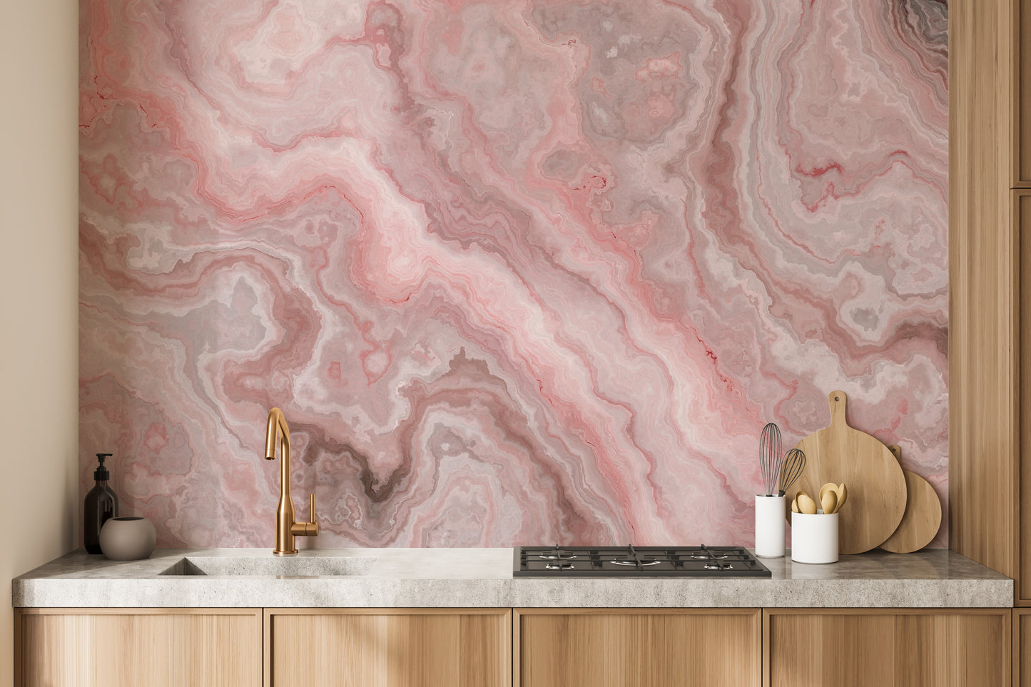 Premium Pink Onyx Wallpaper mural