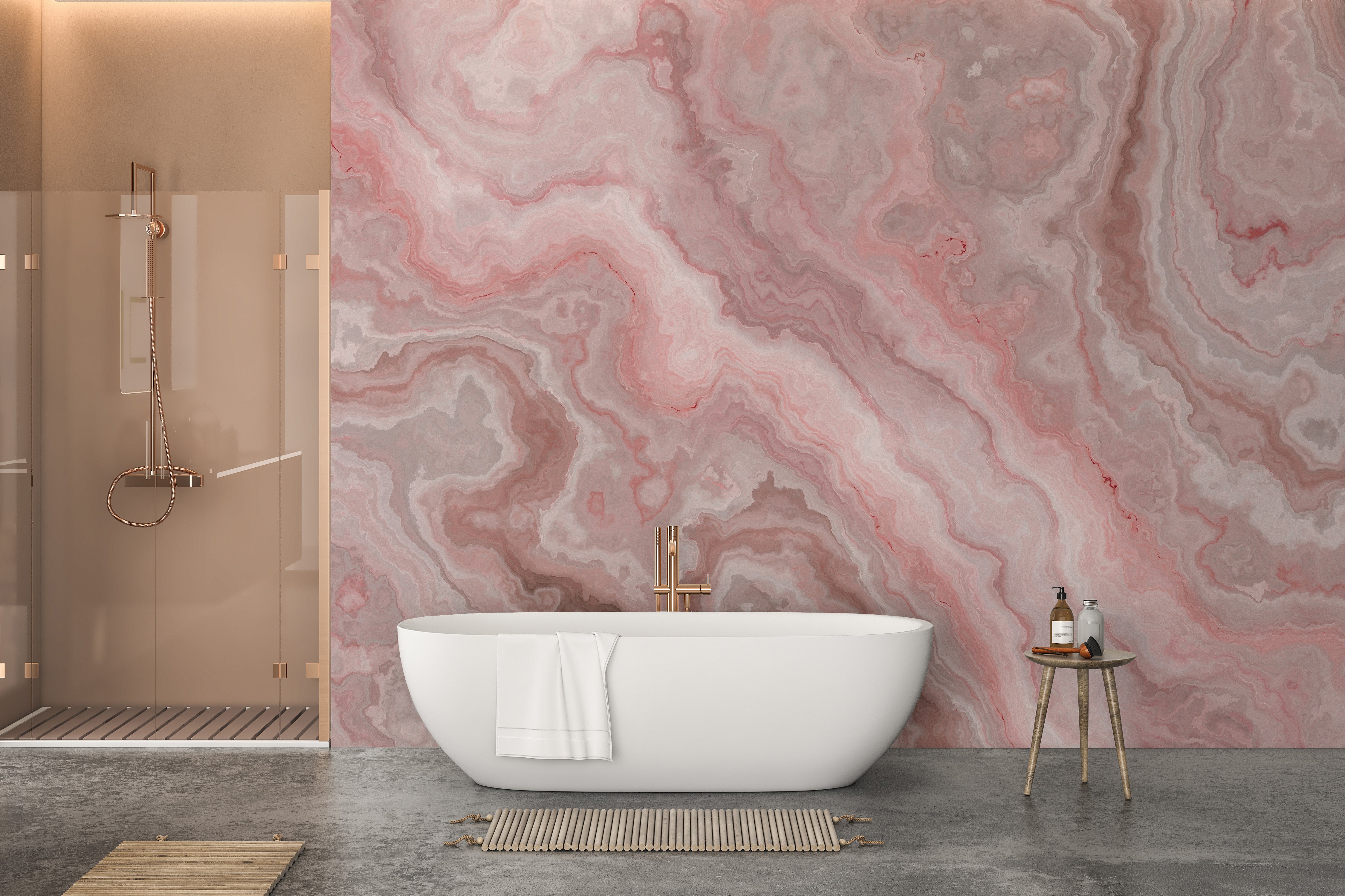 Luxurious pink onyx mural wallpaper for walls
