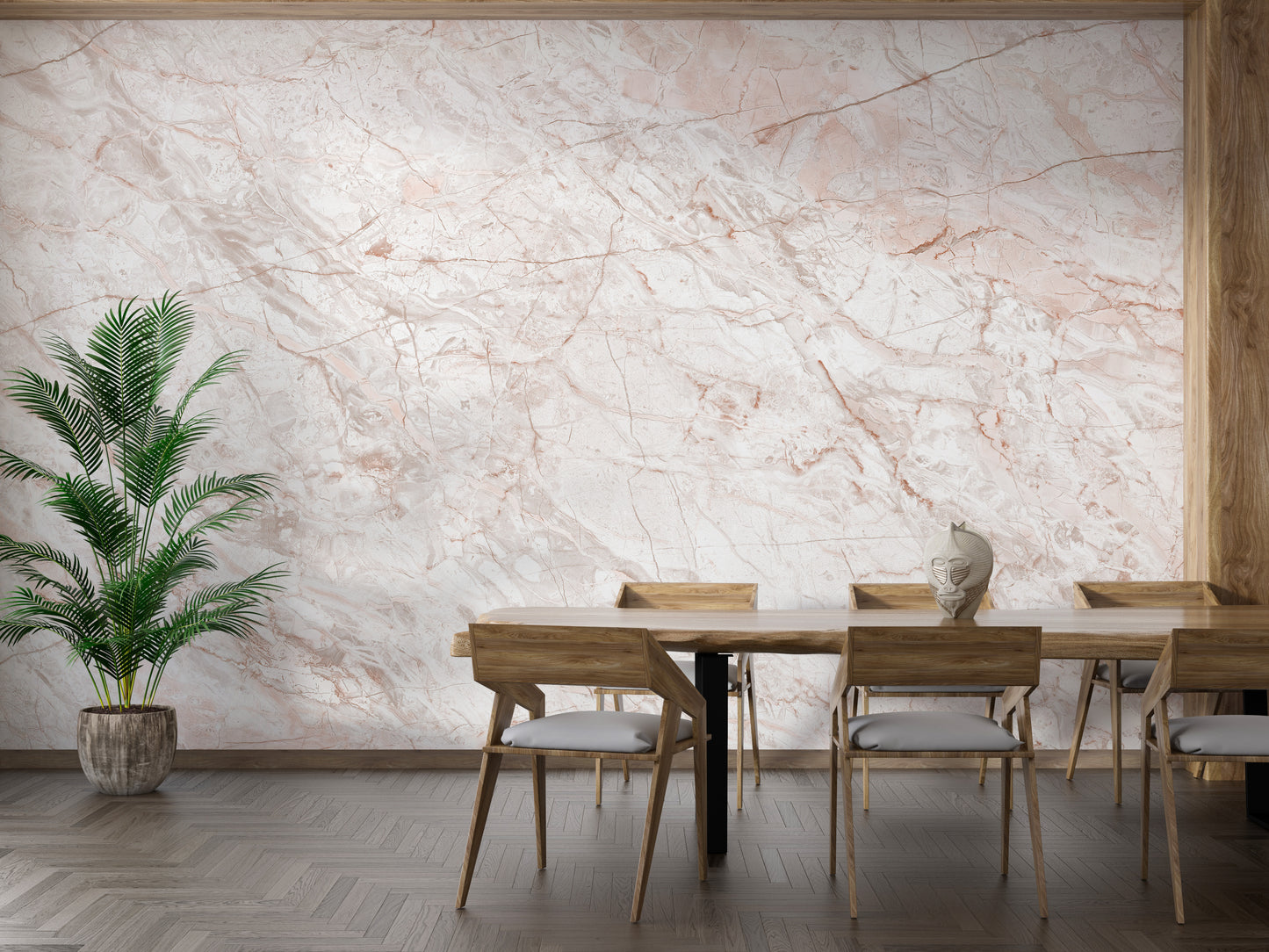 Pink Gold Marble Metallic Wallpaper Mural