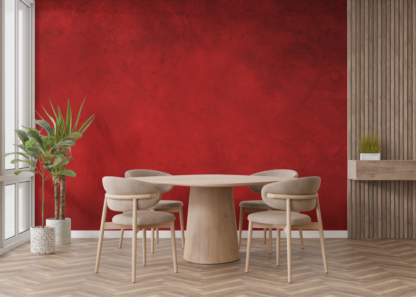 Bright Red Concrete Pattern Wallpaper Murals - Giffywalls