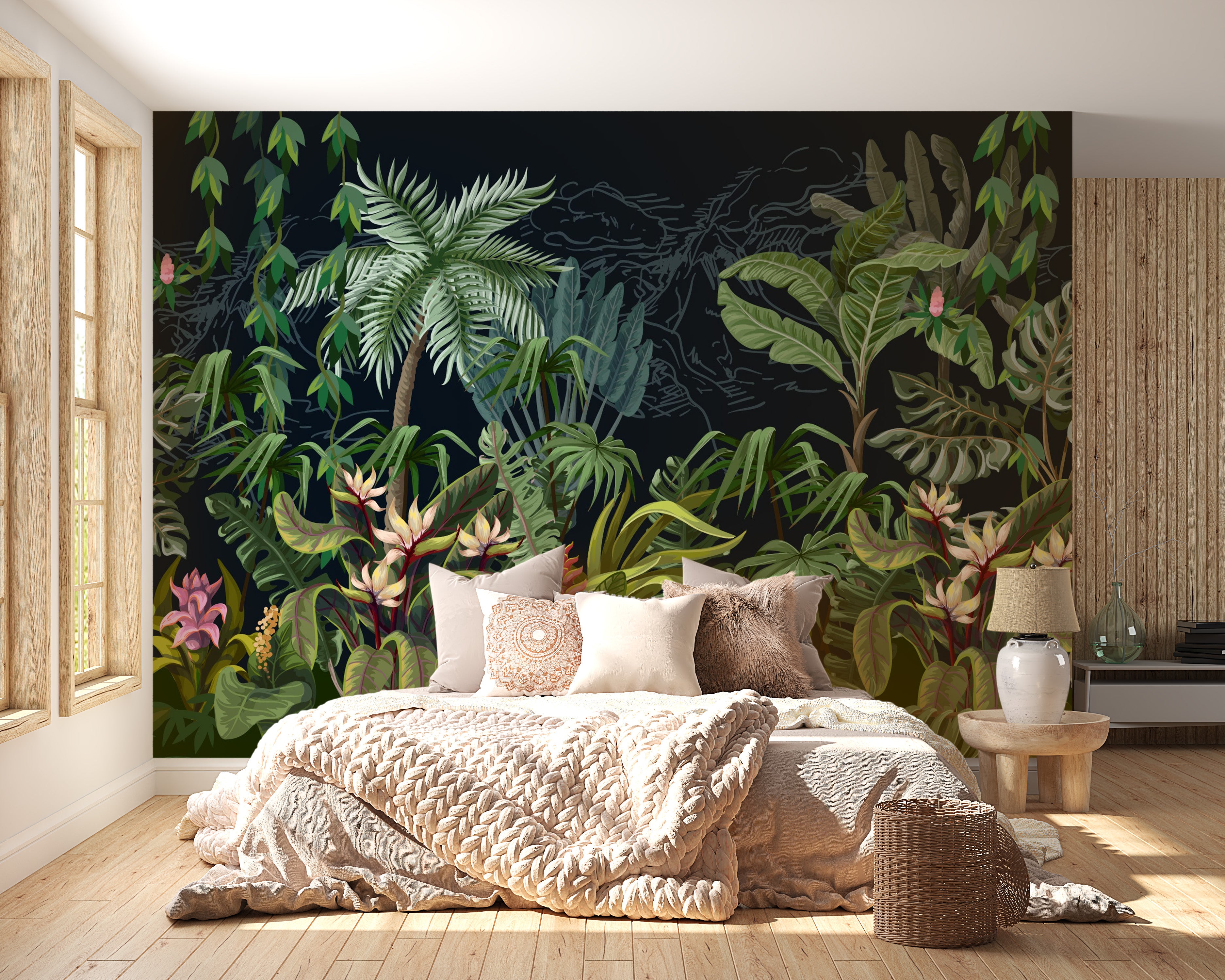 Tropical Forest Wallpaper Mural - Giffywalls