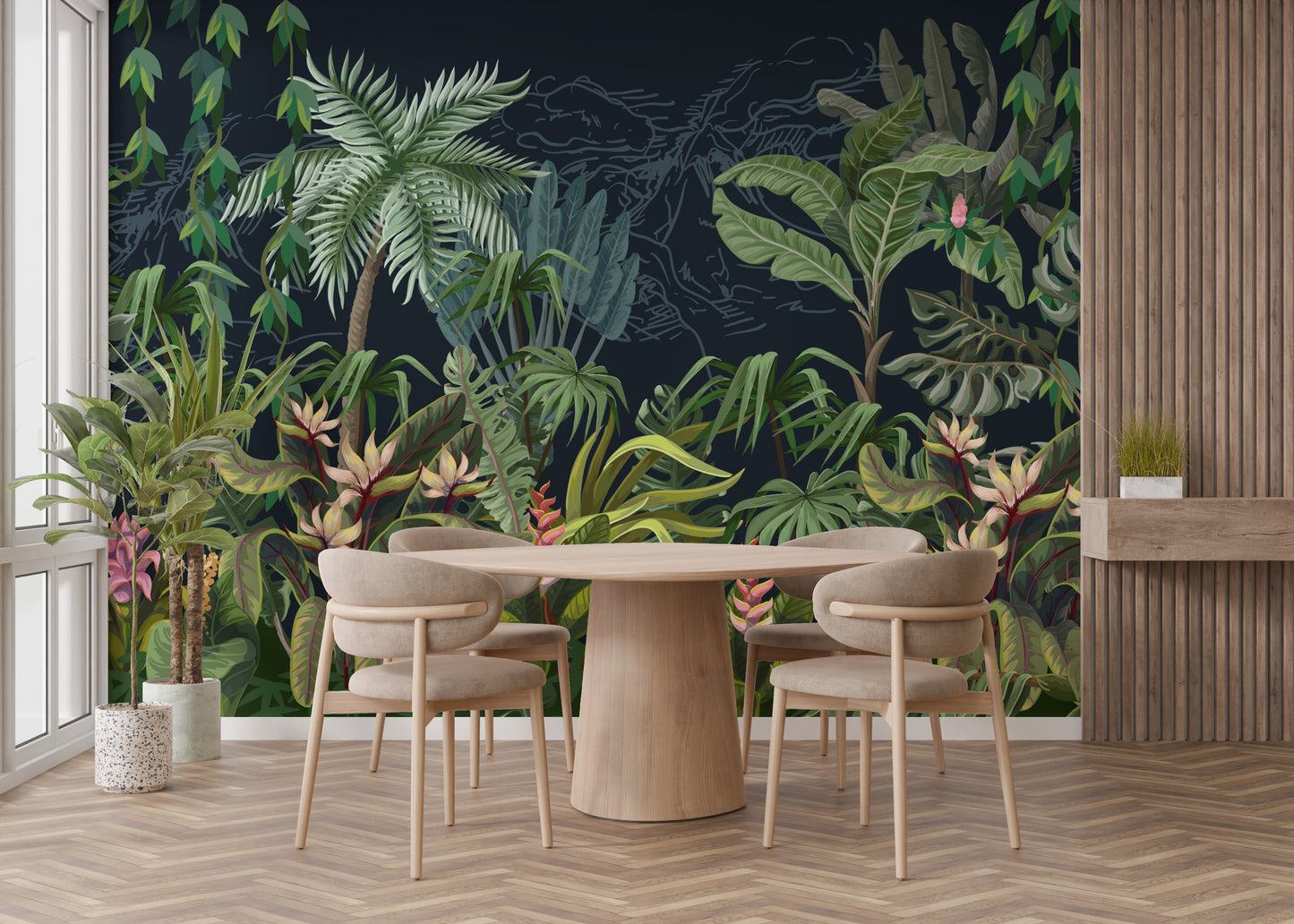 Tropical Forest Wallpaper Mural - Giffywalls