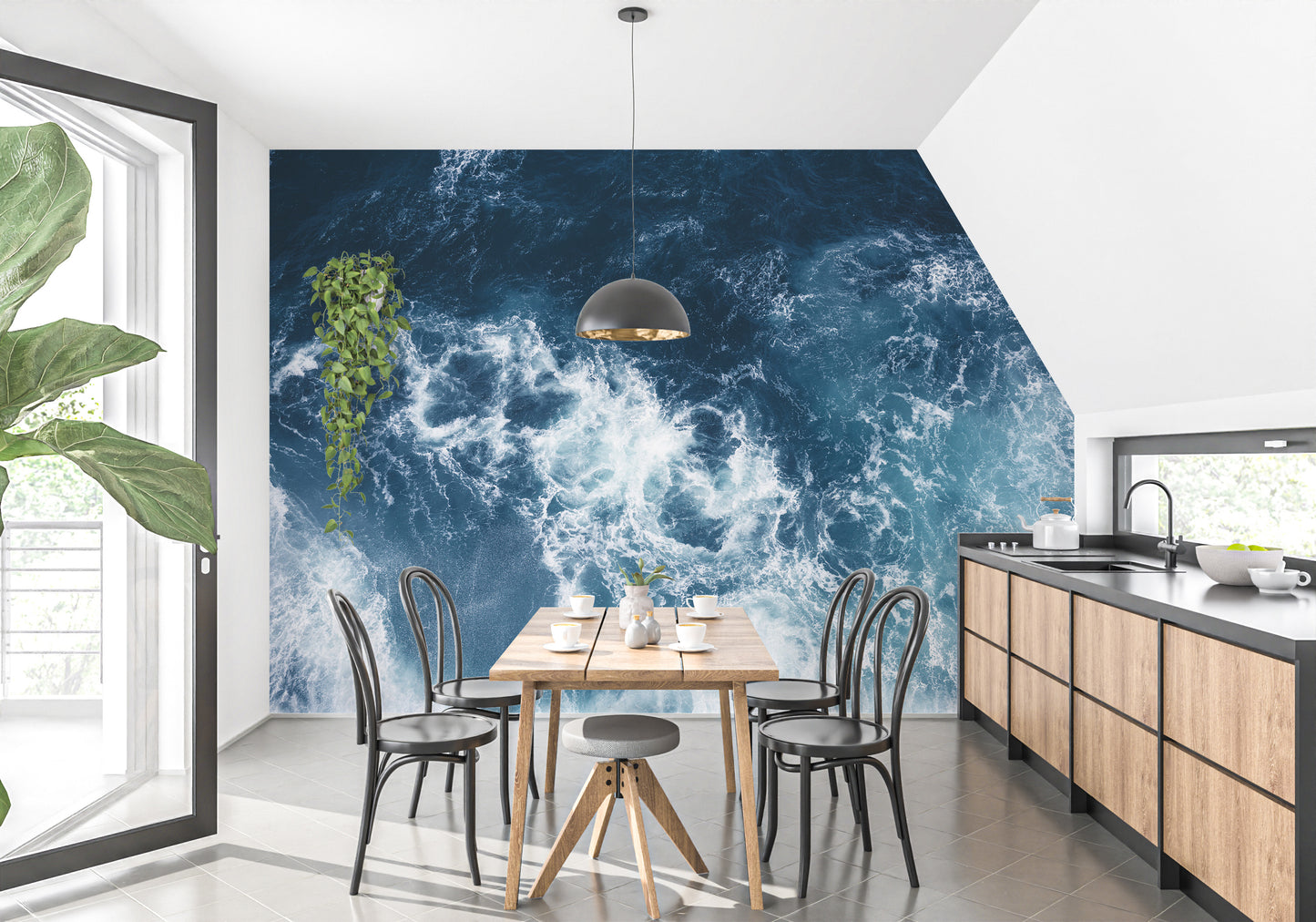 Blue Water Wallpaper Mural