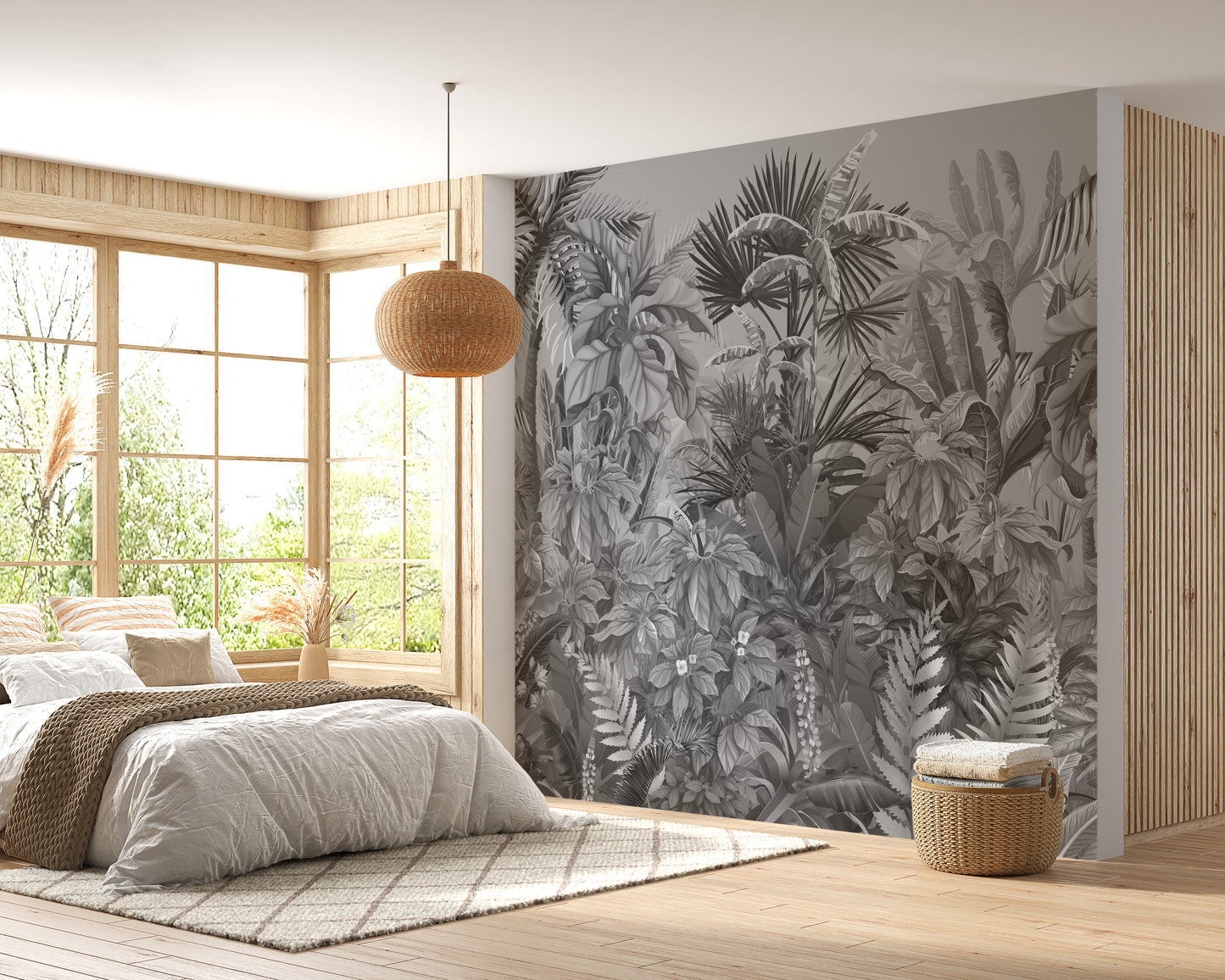 Illustrated Plant Life Wallpaper Mural