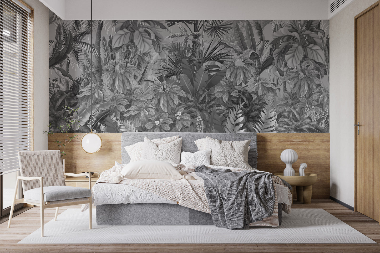 Illustrated Plant Life Wallpaper Mural