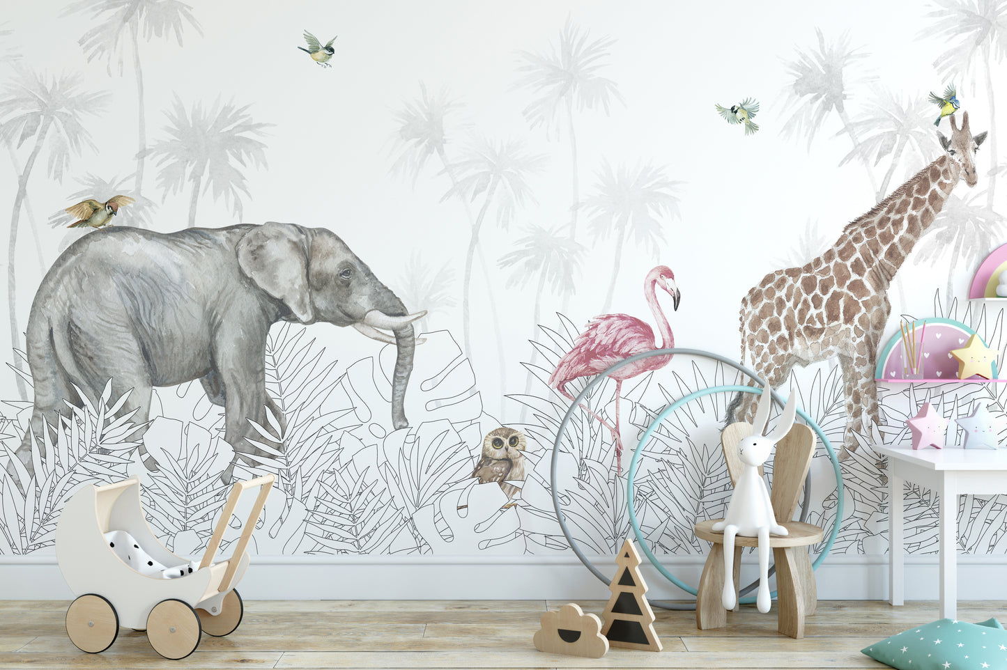 Feral Fauna Woods Wallpaper Mural