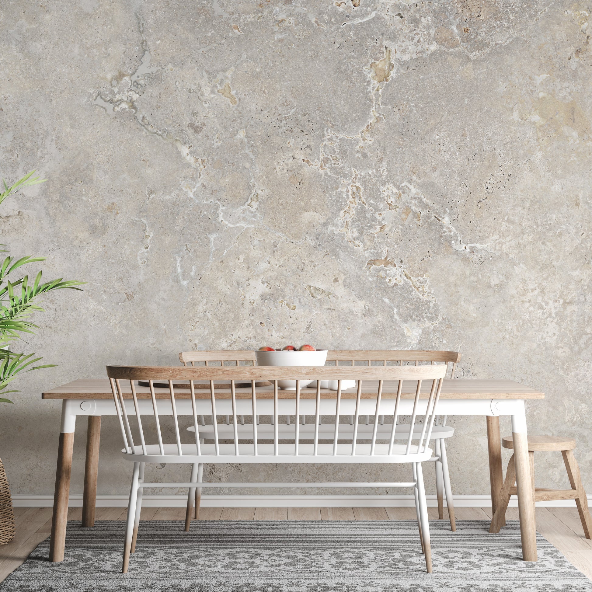 Ivory marble texture mural for elegance
