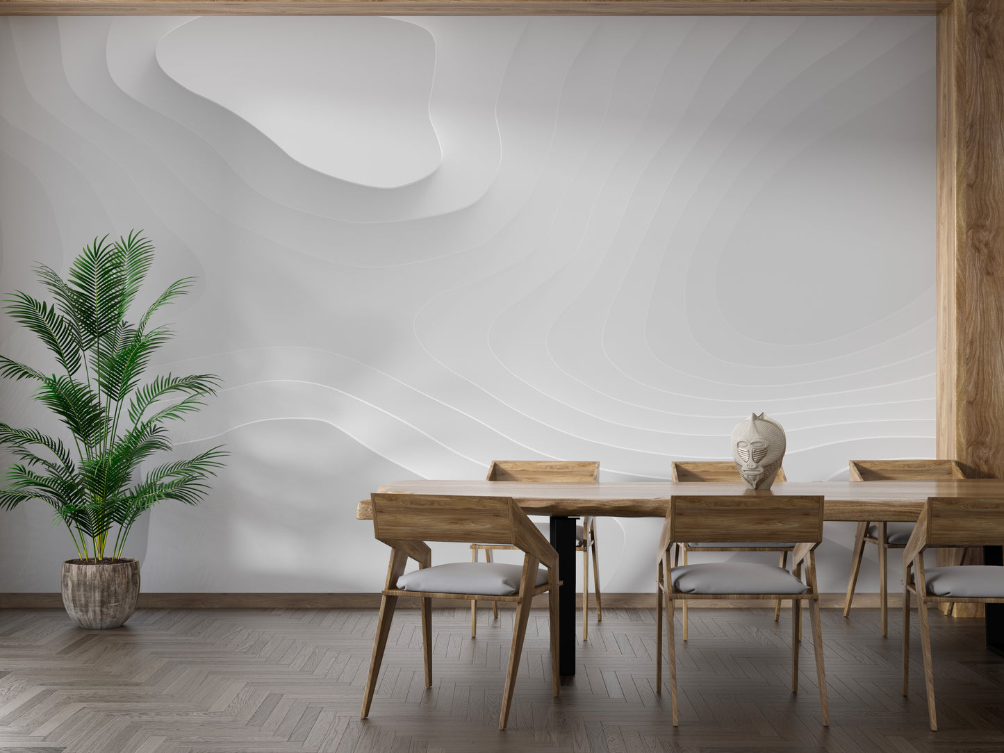 Crumbled White Paper Wallpaper Mural