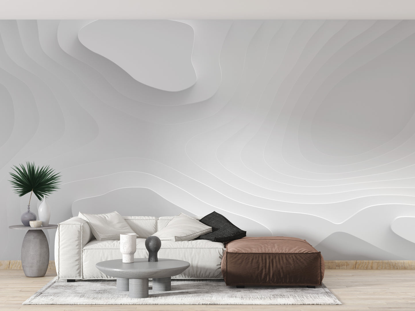 Crumbled White Paper Wallpaper Mural