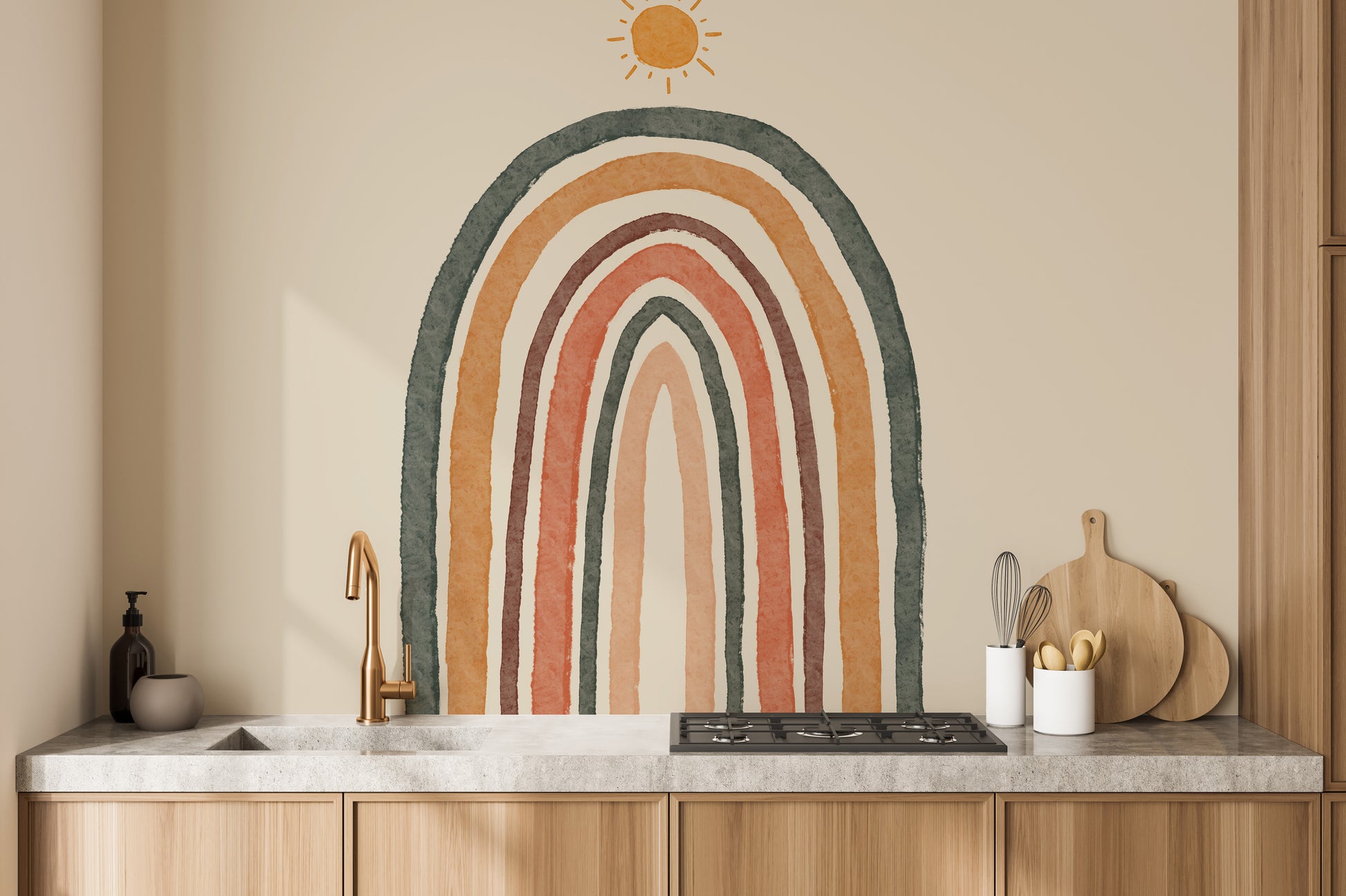 Boho Rainbow Peelable Wallpaper