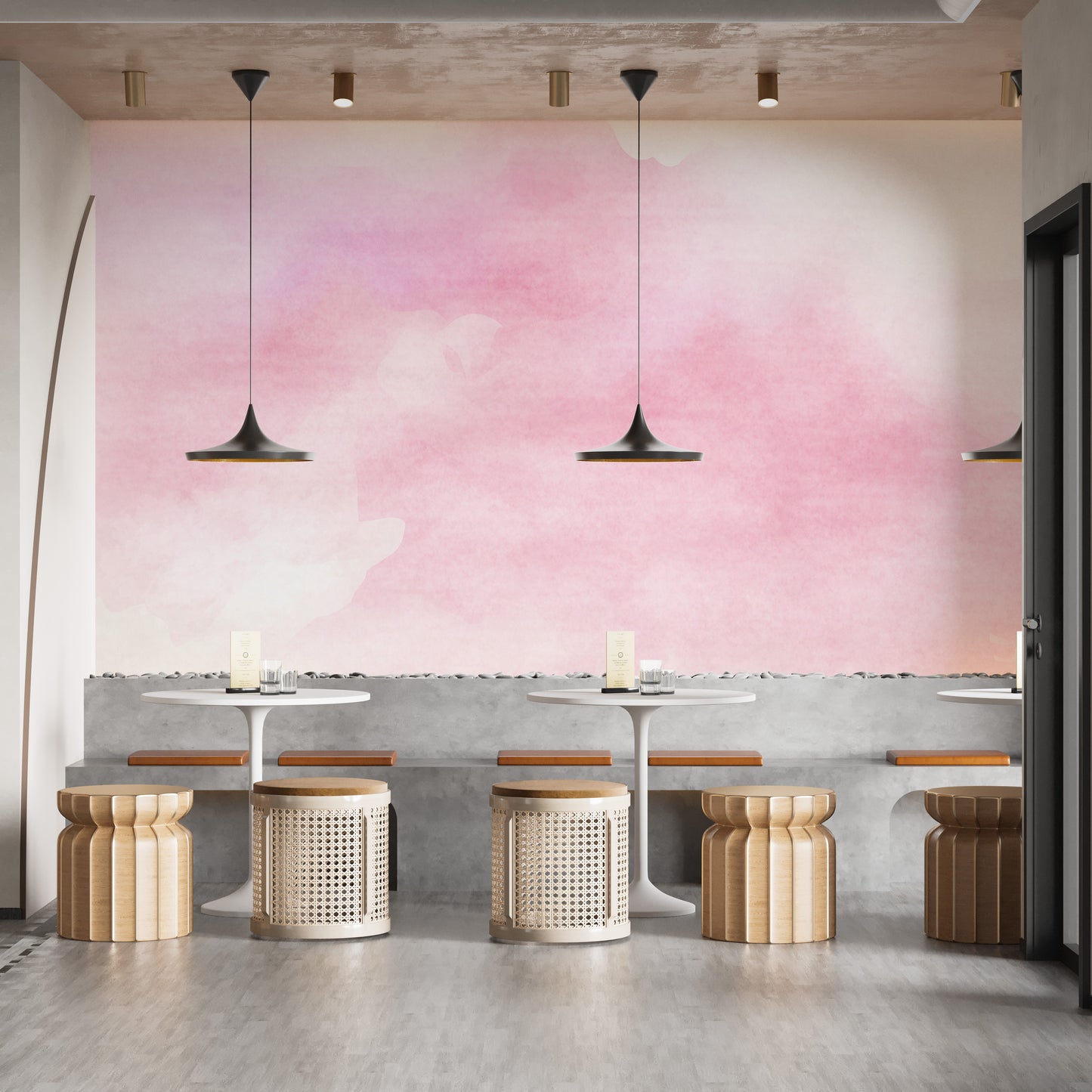 Pink Watercolor wallpaper for walls