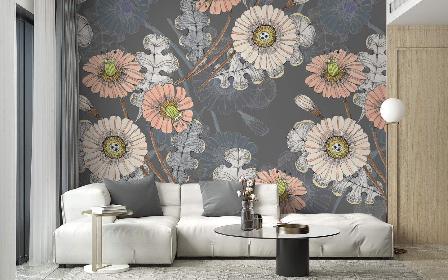 Sketch Flower Wallpapers Murals