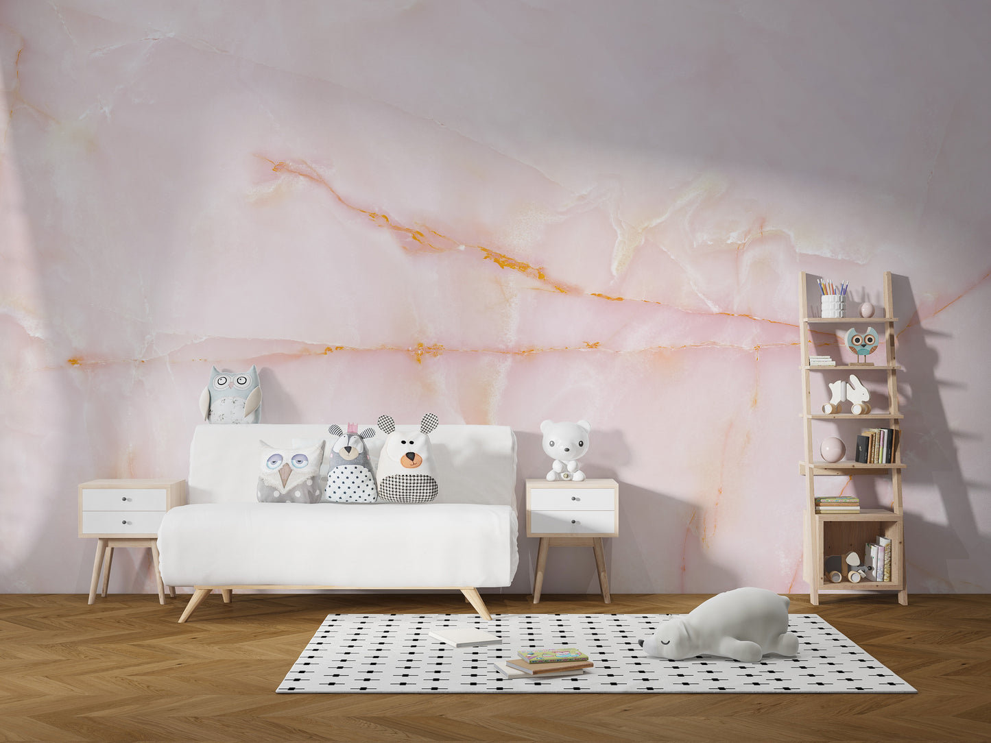 Soft Pink Marble Wallpaper for Subtle Wall Aesthetics.