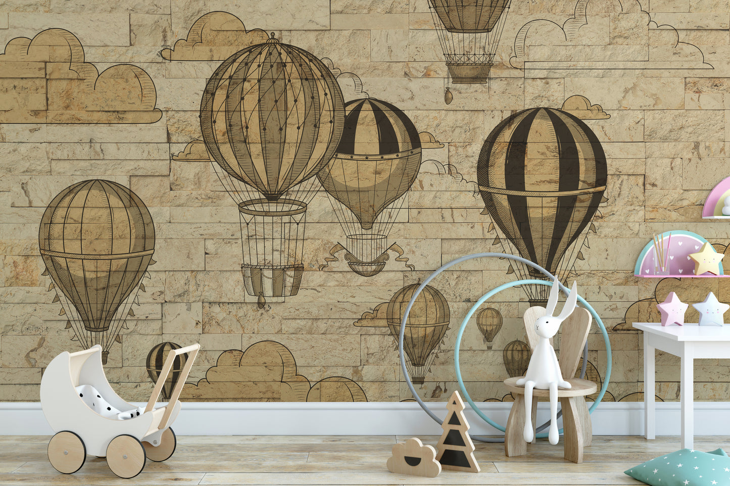 3D Hot Air Balloons Wallpaper