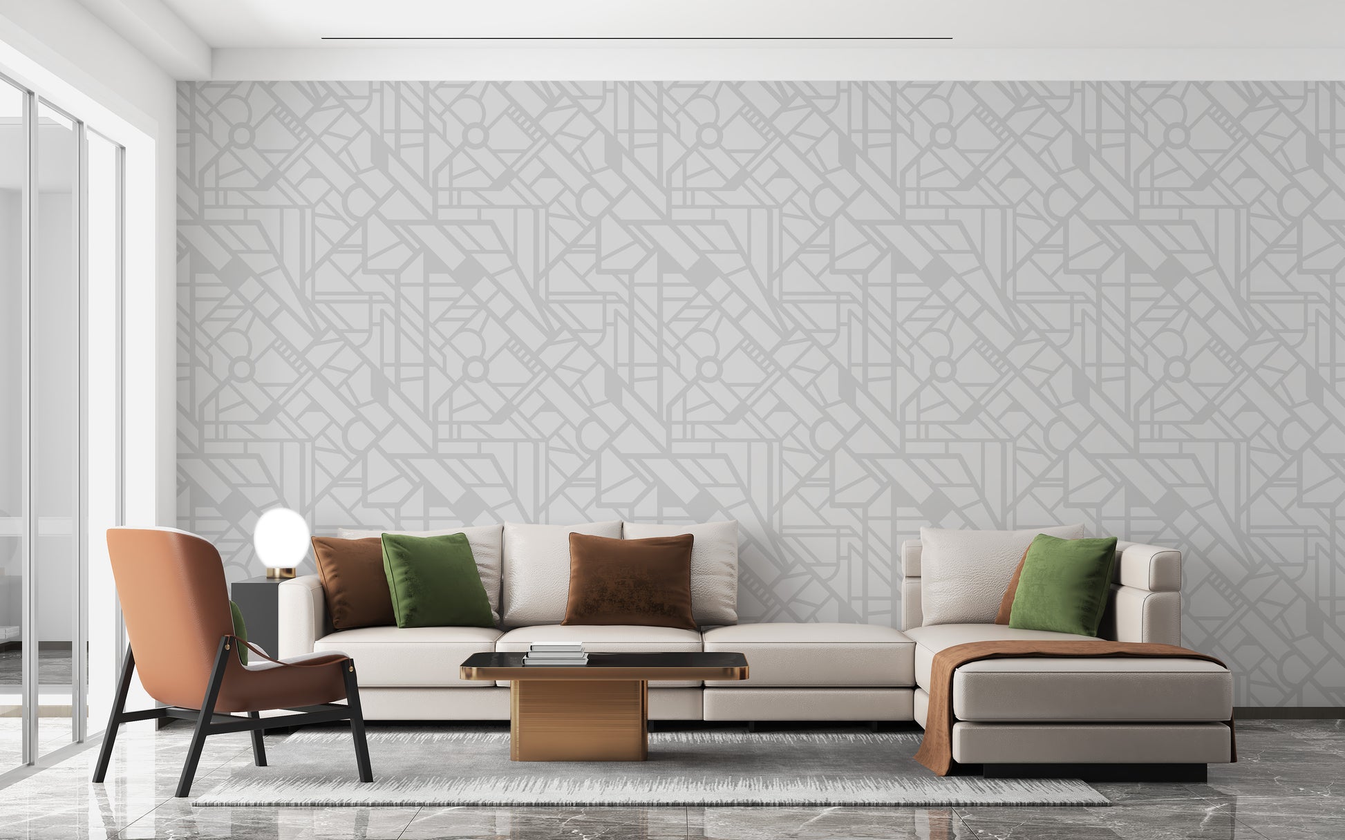 City street map wallpaper with geometric design patterns