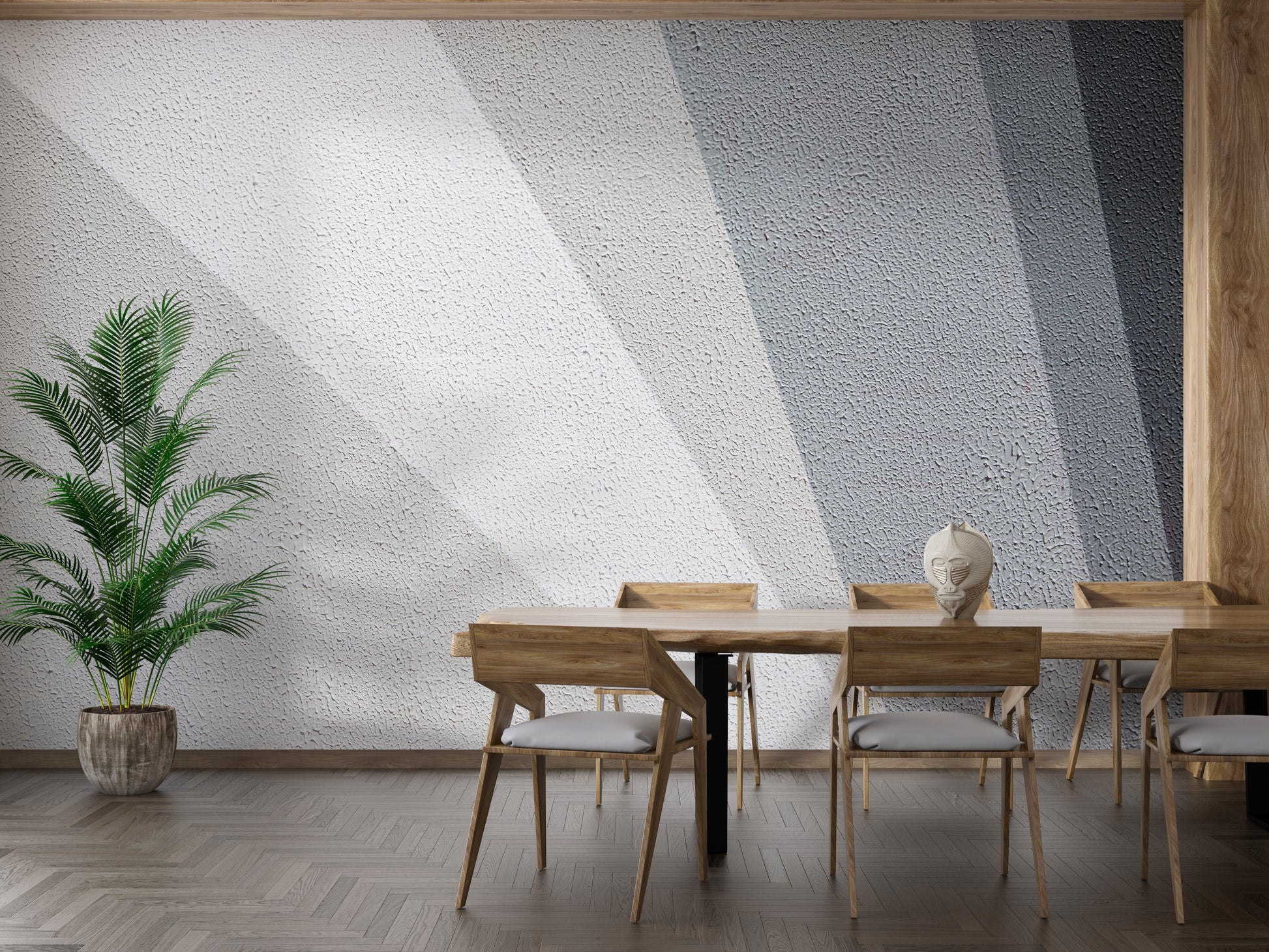 Gradient concrete wallpaper mural in shades of gray.