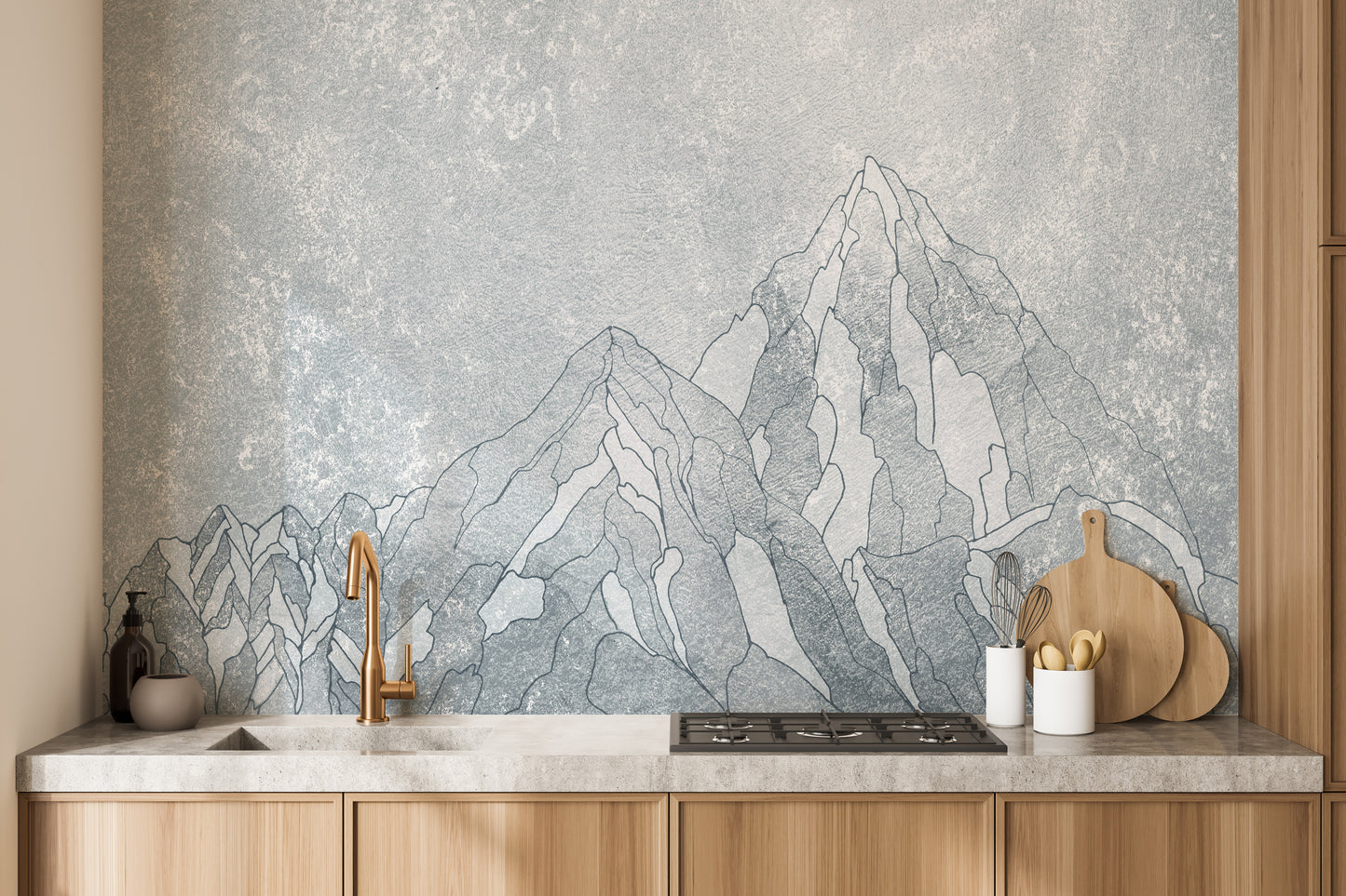 Everest Mountain in the Snow Wallpaper Mural