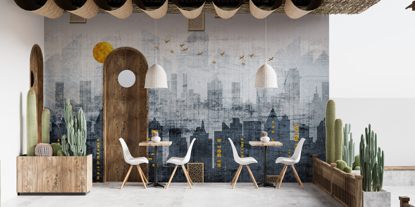 Modern city Wallpaper Murals