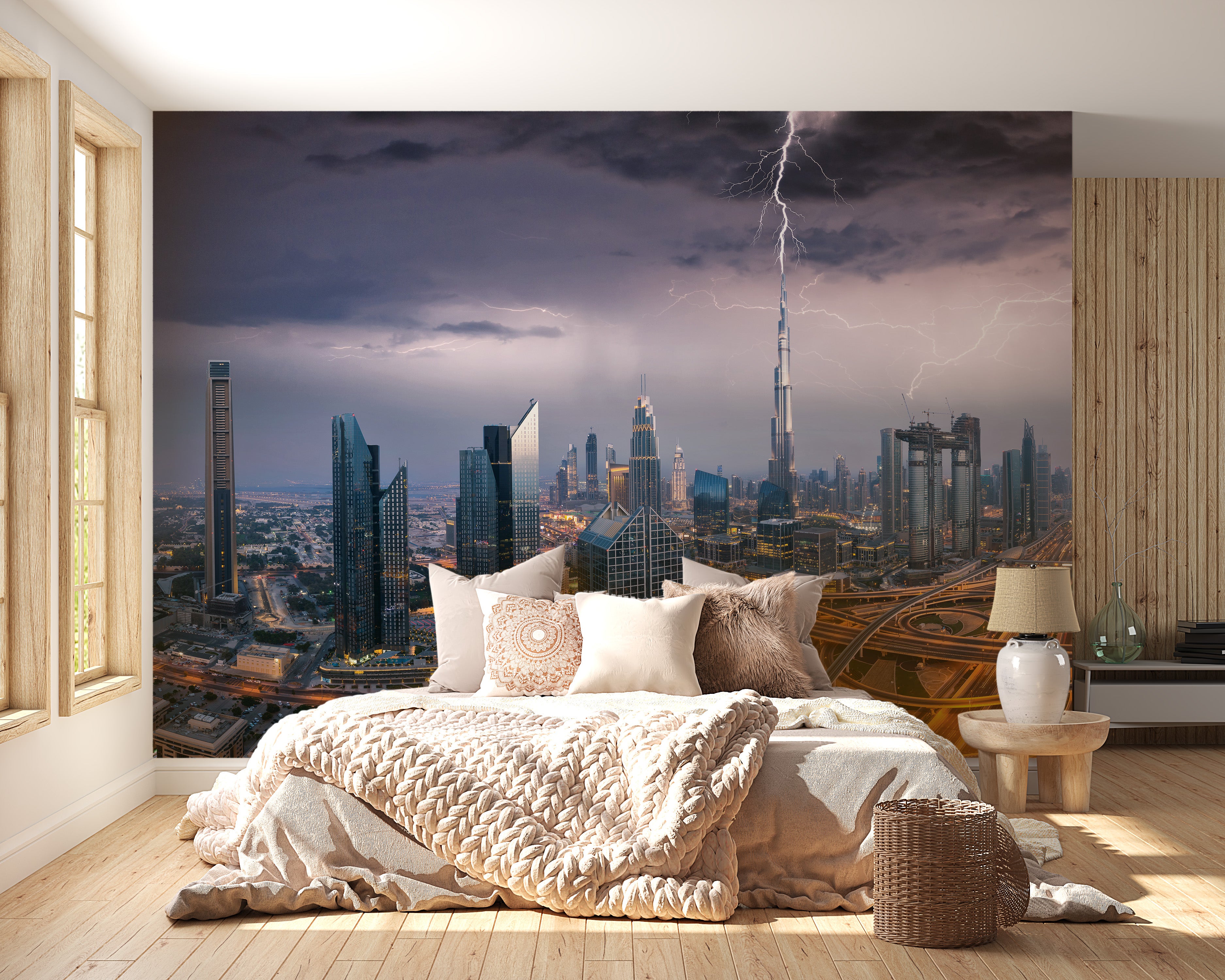 Dubai skyline mural wallpaper for wall