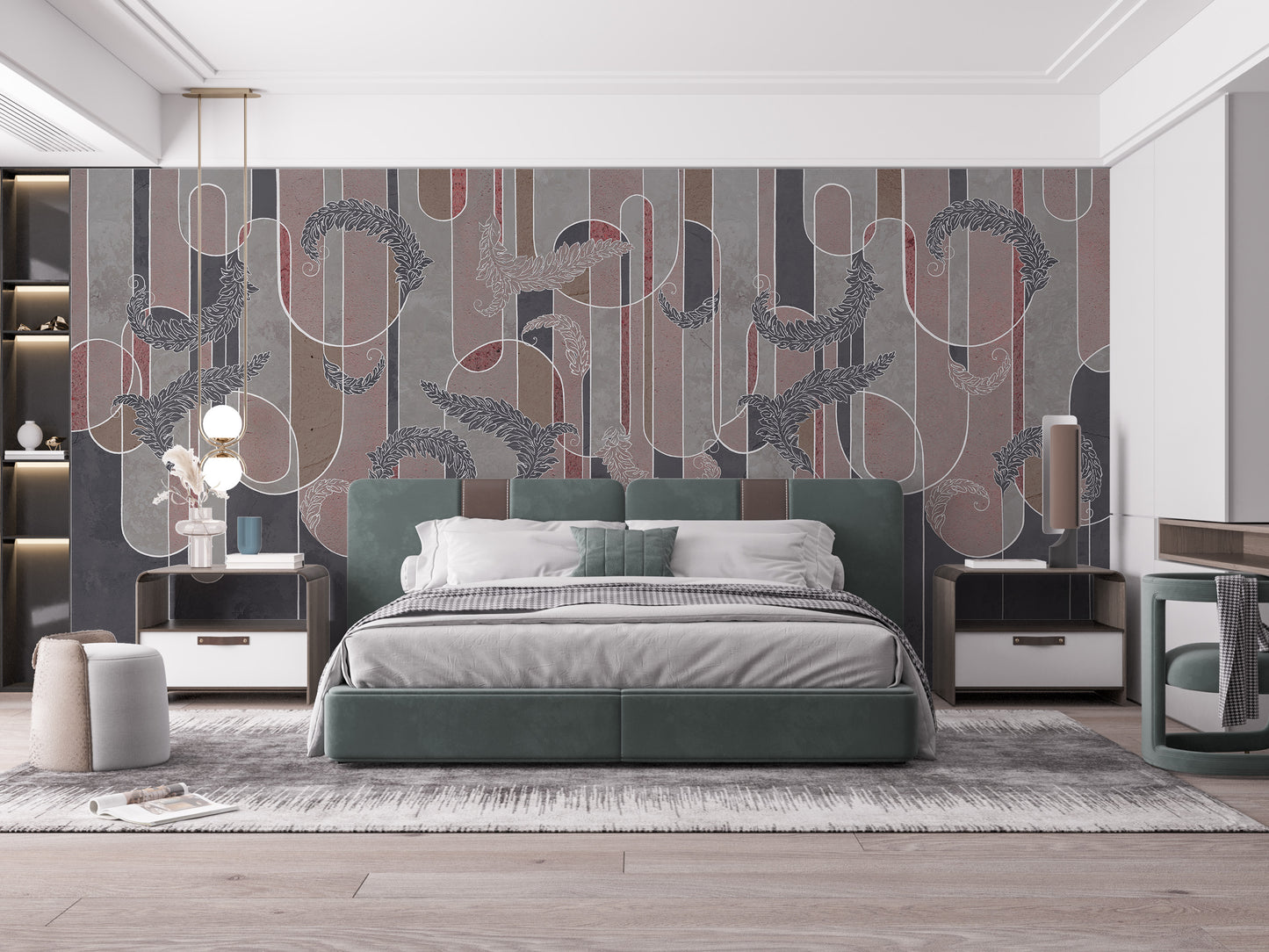 Art Deco Concrete Grunge Wallpaper Mural - Giffywalls