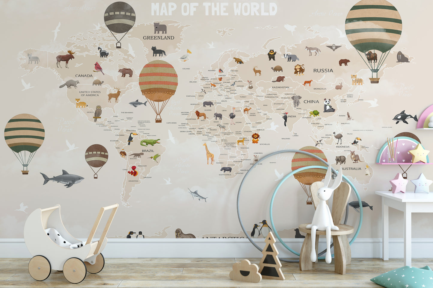 World Map Kids & Nursery Wallpaper