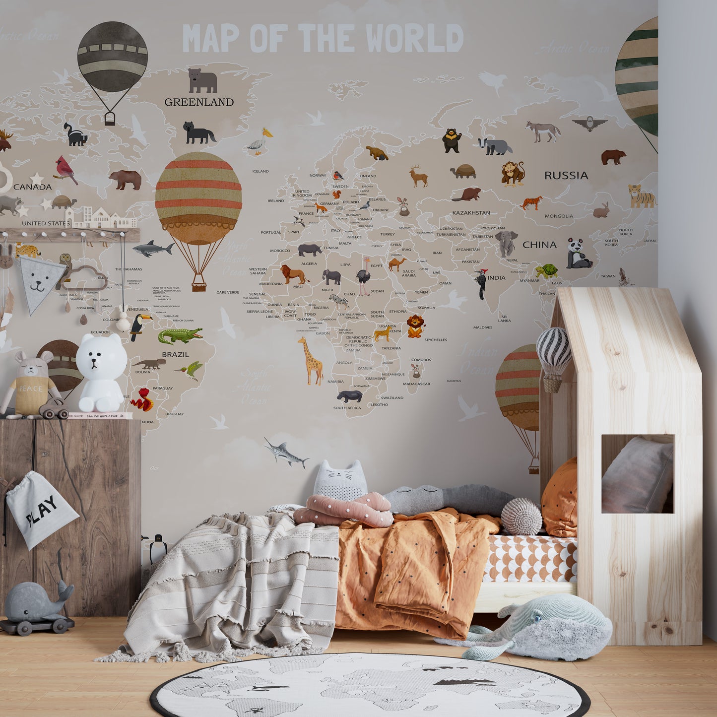 World Map Kids & Nursery Wallpaper