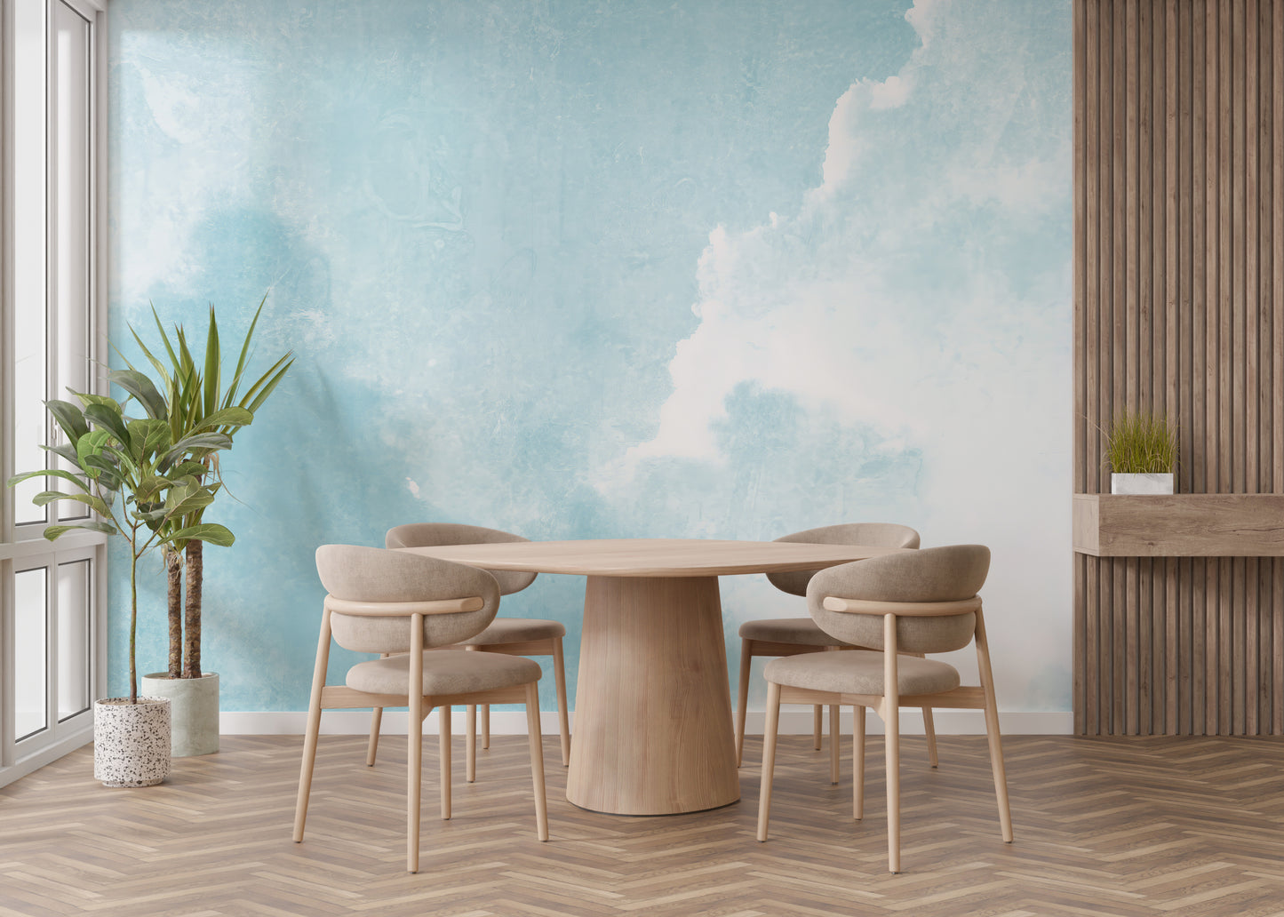 Watercolor Sky Clouds Wallpaper Murals - Giffywalls