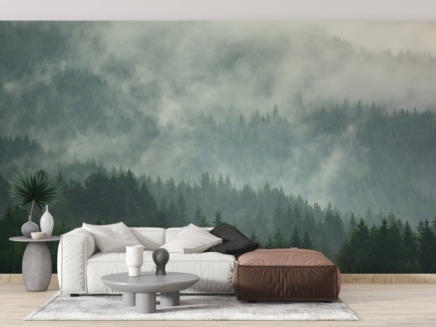 Pine Tree Forest Wallpaper Murals - Giffywalls