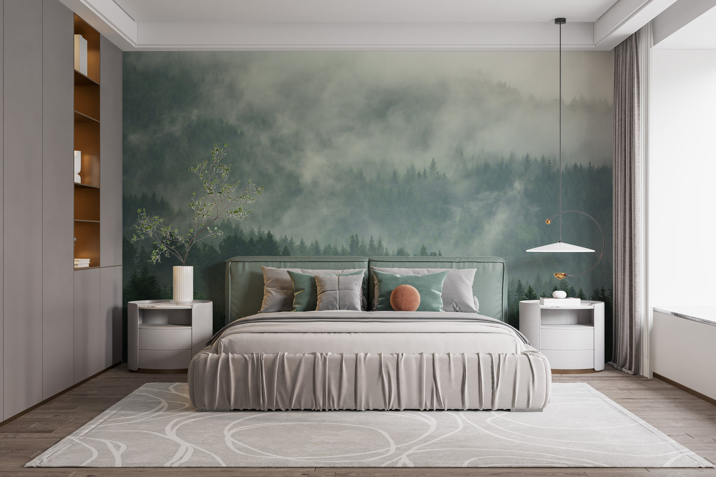 Pine Tree Forest Wallpaper Murals - Giffywalls