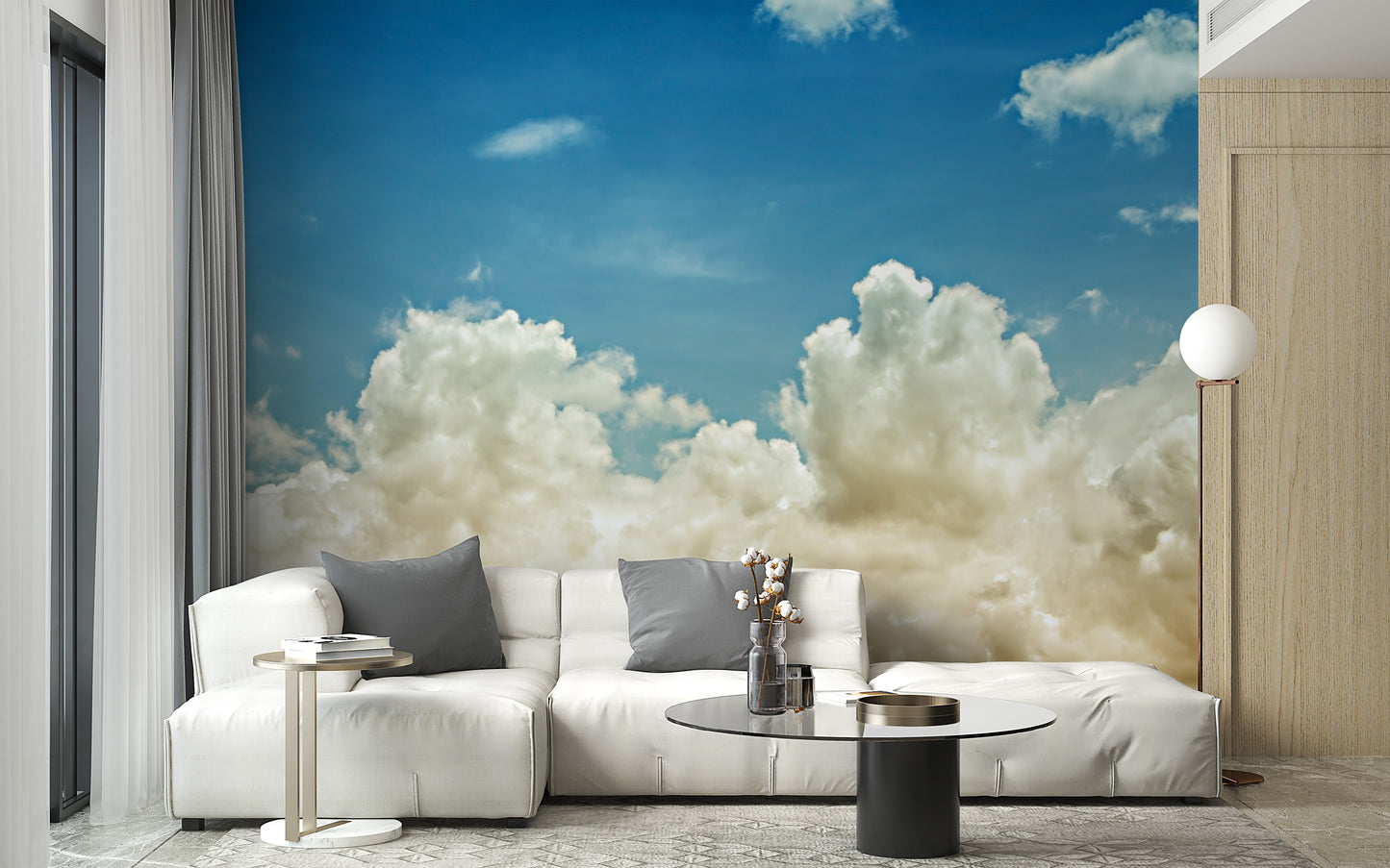 light blue sky Wallpaper murals