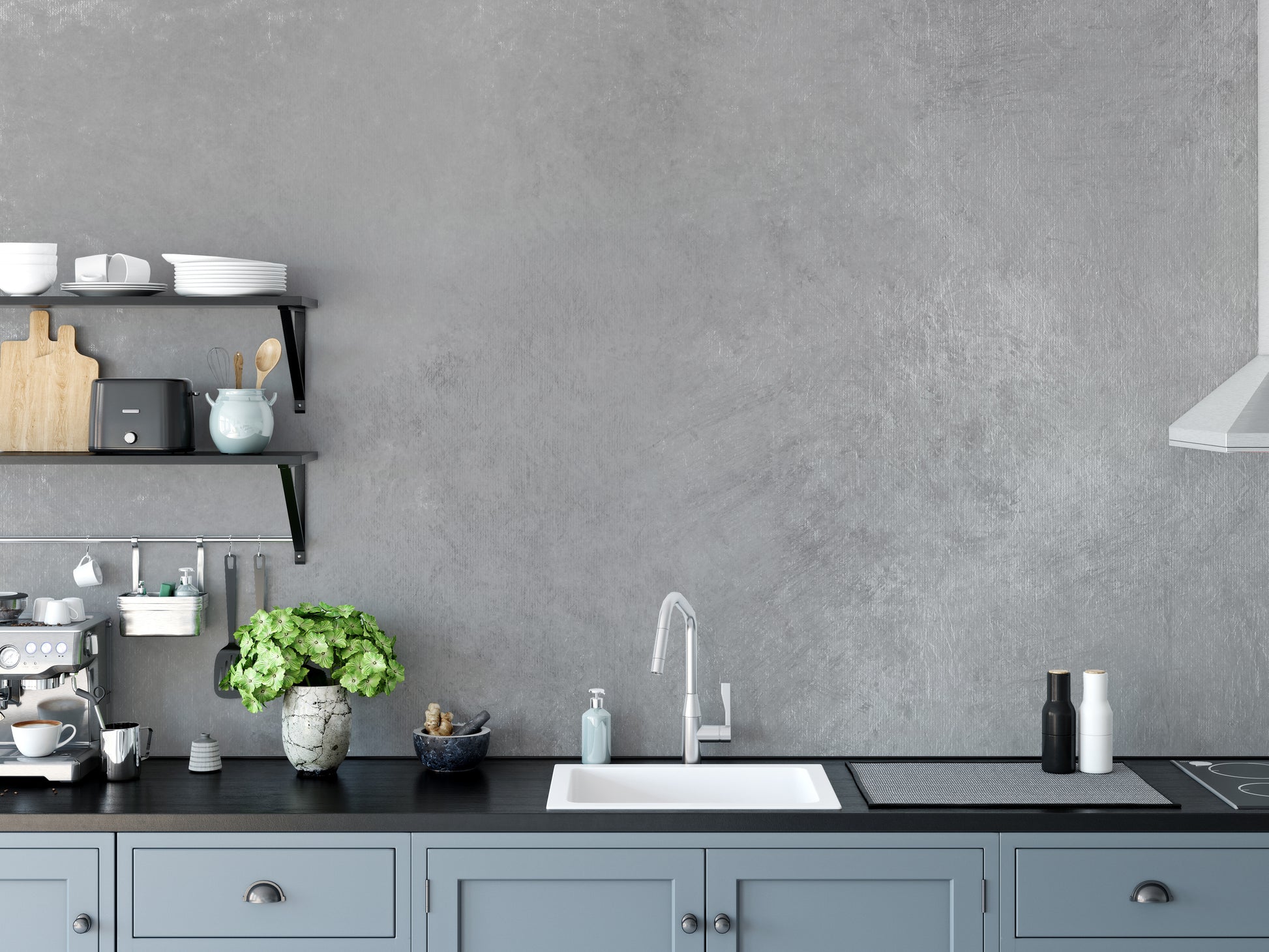 Sophisticated gray mural for your space