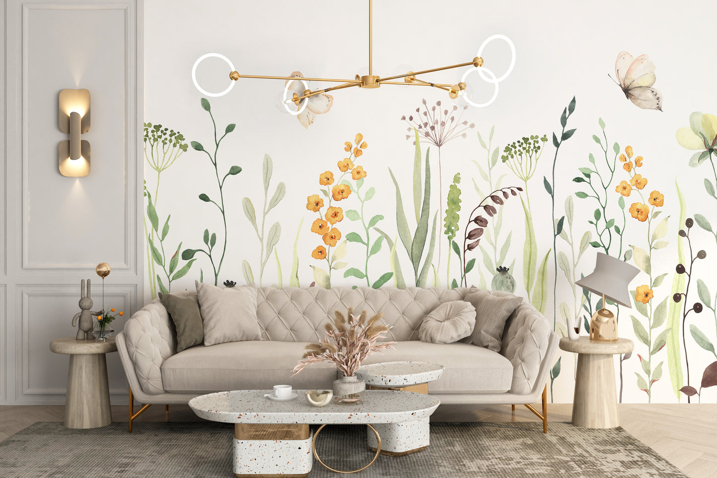 Watercolor Flower Wallpaper Murals