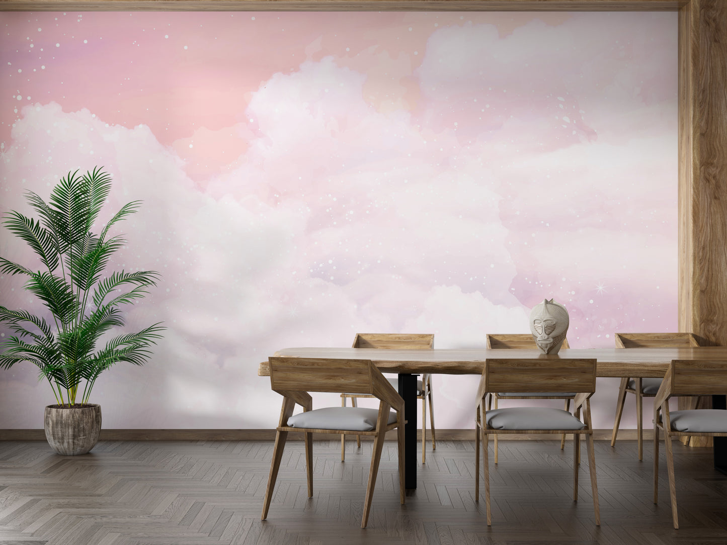 Abstract Pink Colour Sky Design Wallpaper Wall Murals